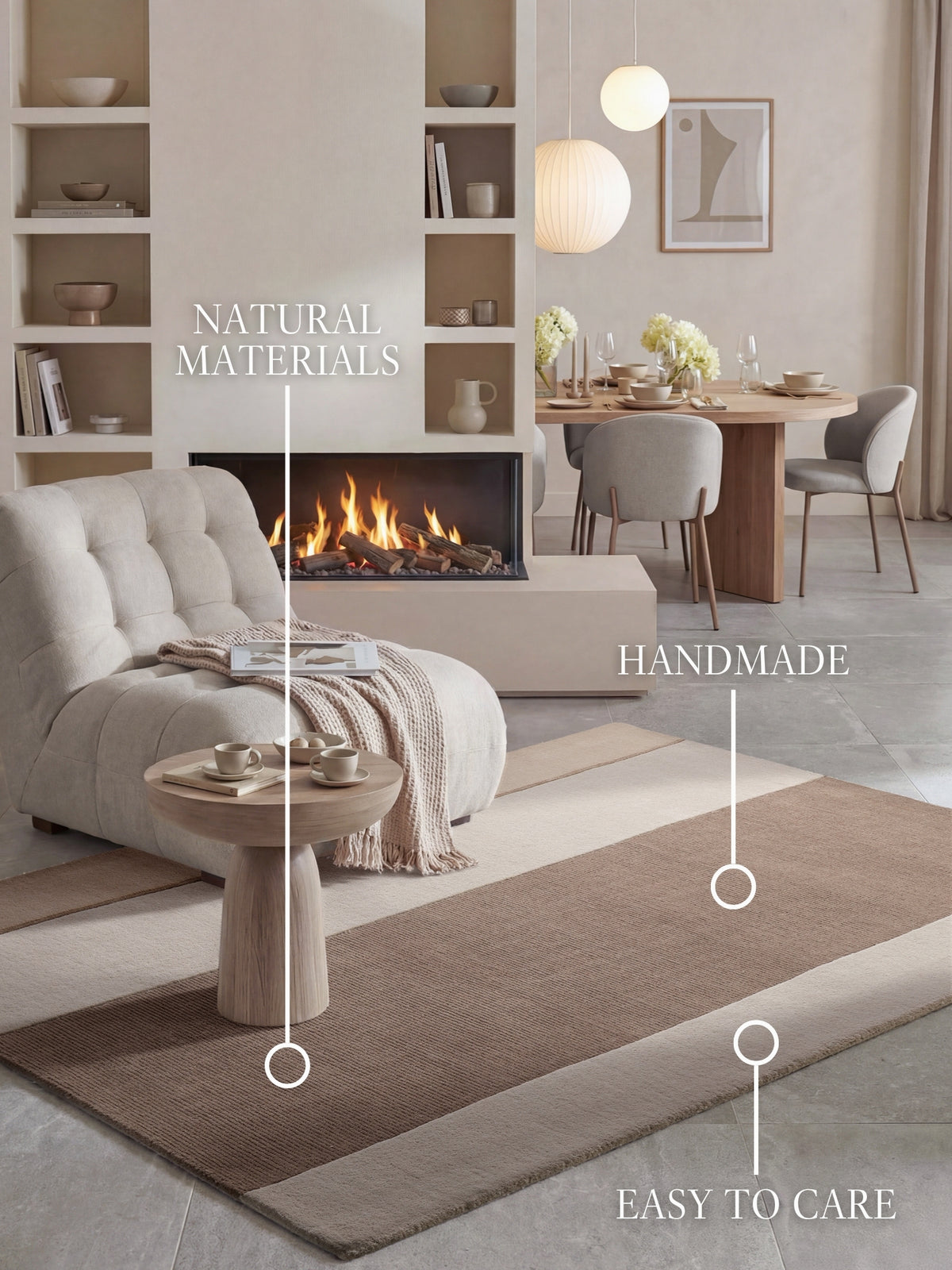 VILLEROY & BOCH 1888 ULDTÆPPE KAROLA CREME BRUN