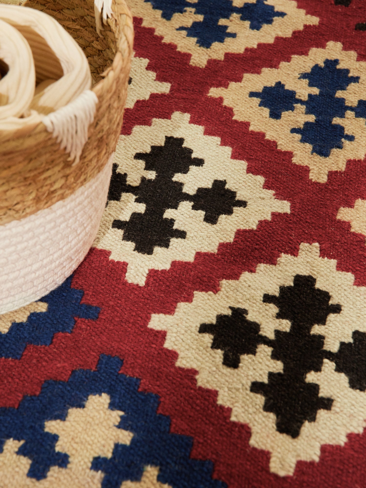 HANSE HOME KAMAL - AFGHAN KELIM MATTA, 106241 CREAM-MULTI