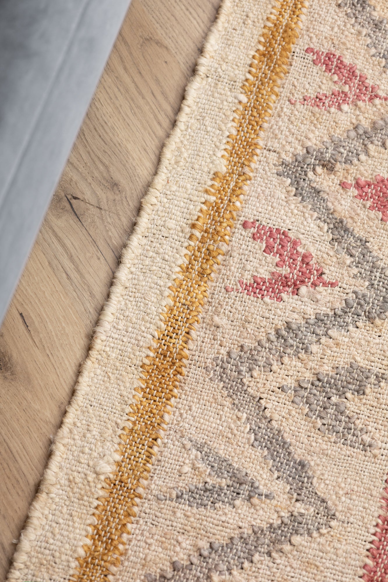 ROYA AFGHAN HANDWOVEN KELIM-MATTA, 106261 CREAM-MULTI