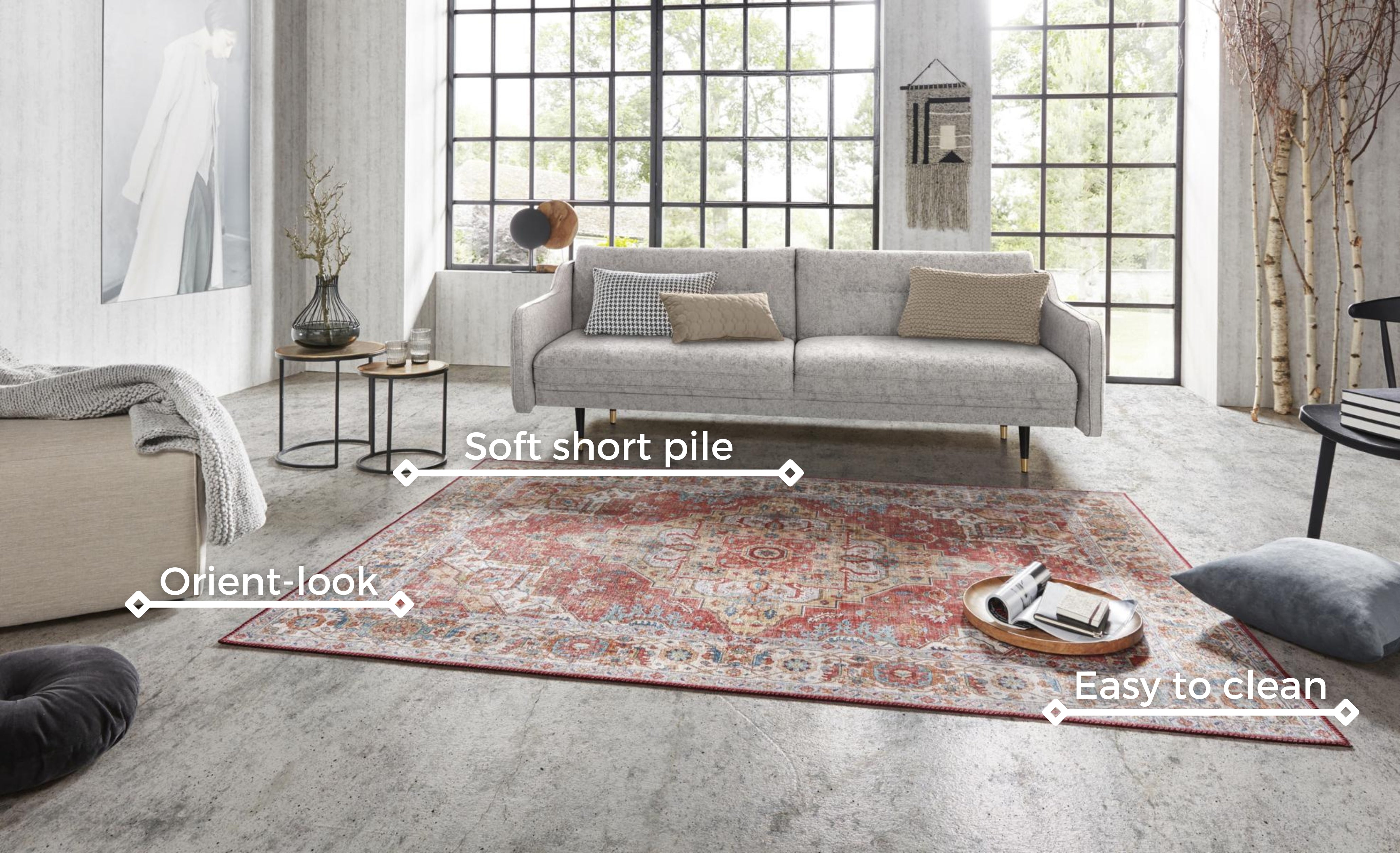 HANSE HOME ASMAR MATTA, TEGLRÖD 104013