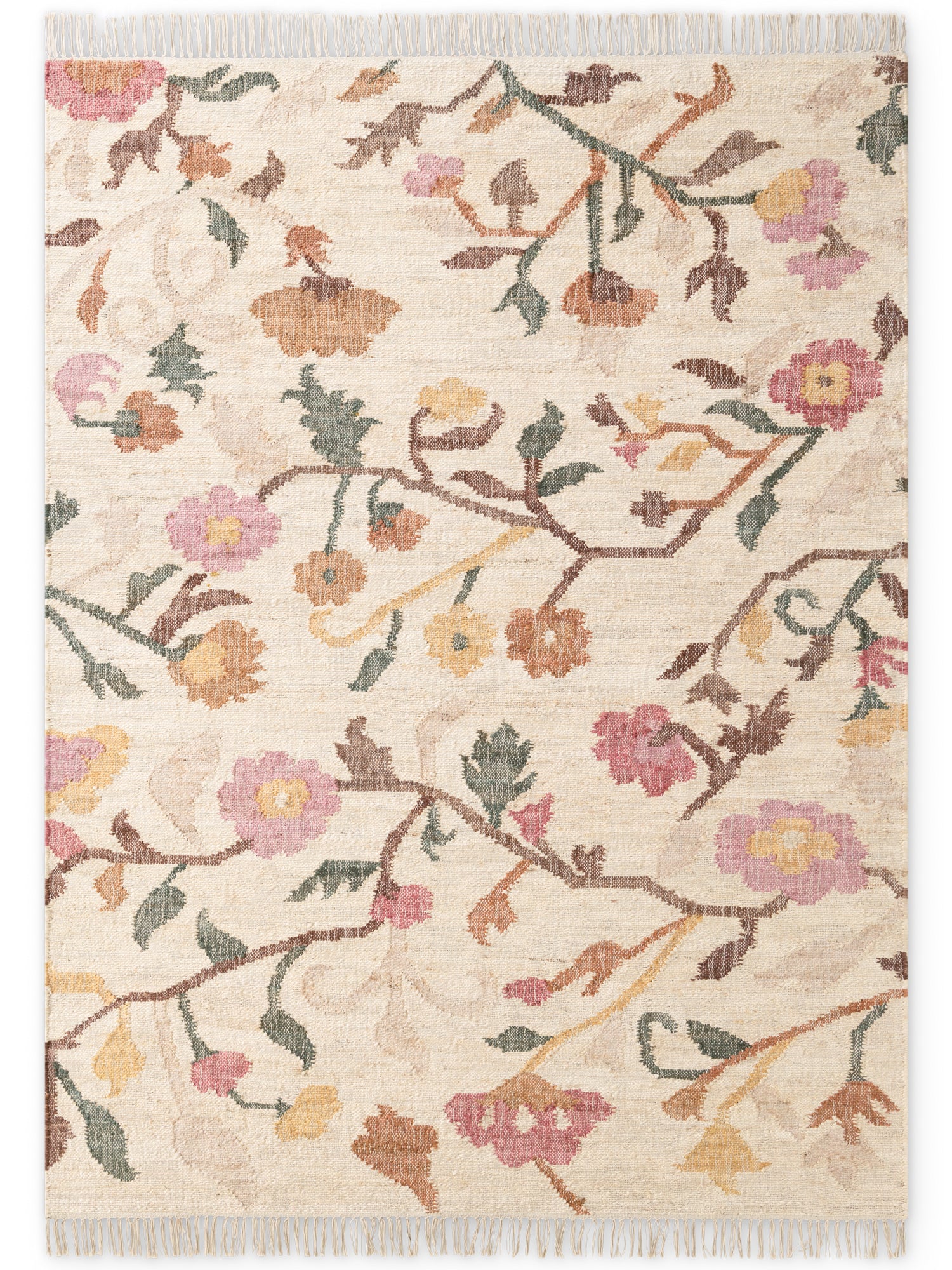 ROYA AFGHAN HANDvävd KELIM-MATTA, 106259 CREAM-MULTI