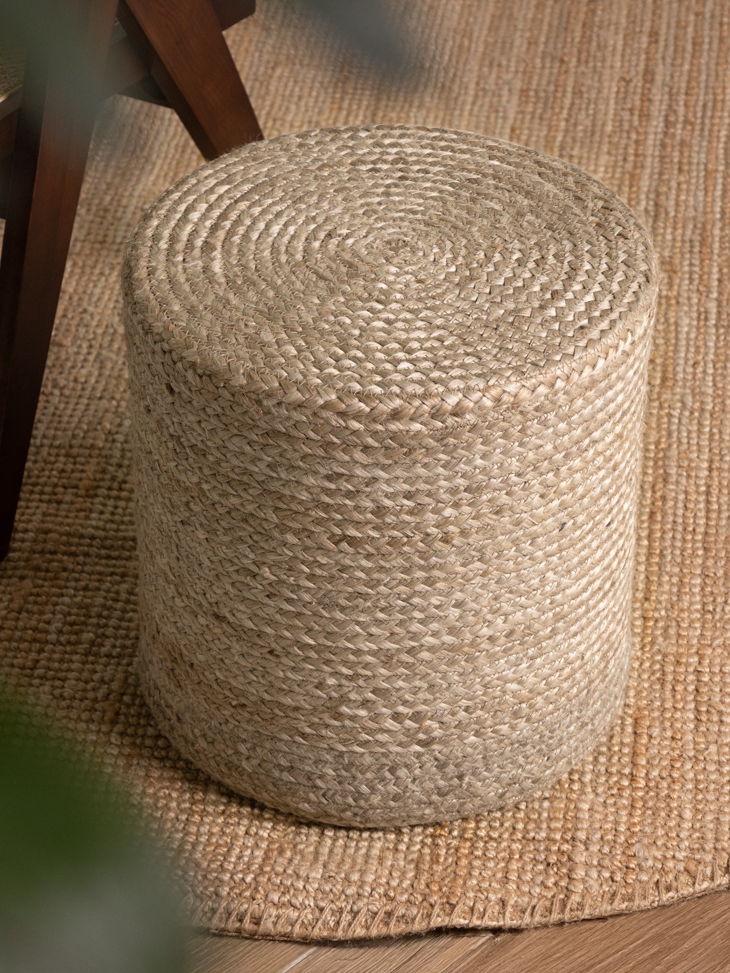 JUTZA JUTE POUF, 106235 NATURLIG GREIGE
