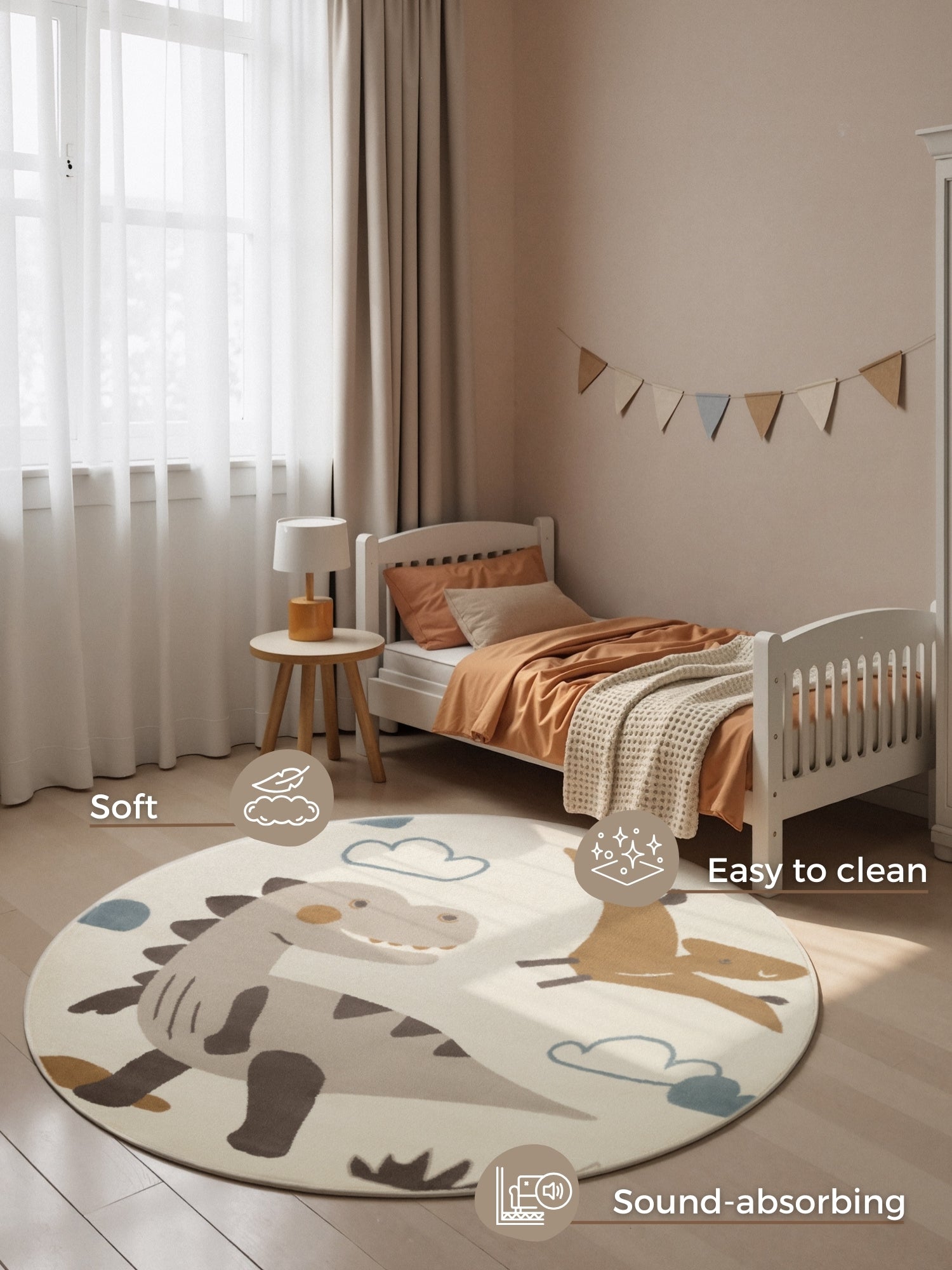 SAGOFILT FÖR BARN DINO, KRÄM MULTI