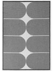 HANSE HOME DUORO - VÄNDBAR UTOMHUSMATTA, SVART-VIT 106244