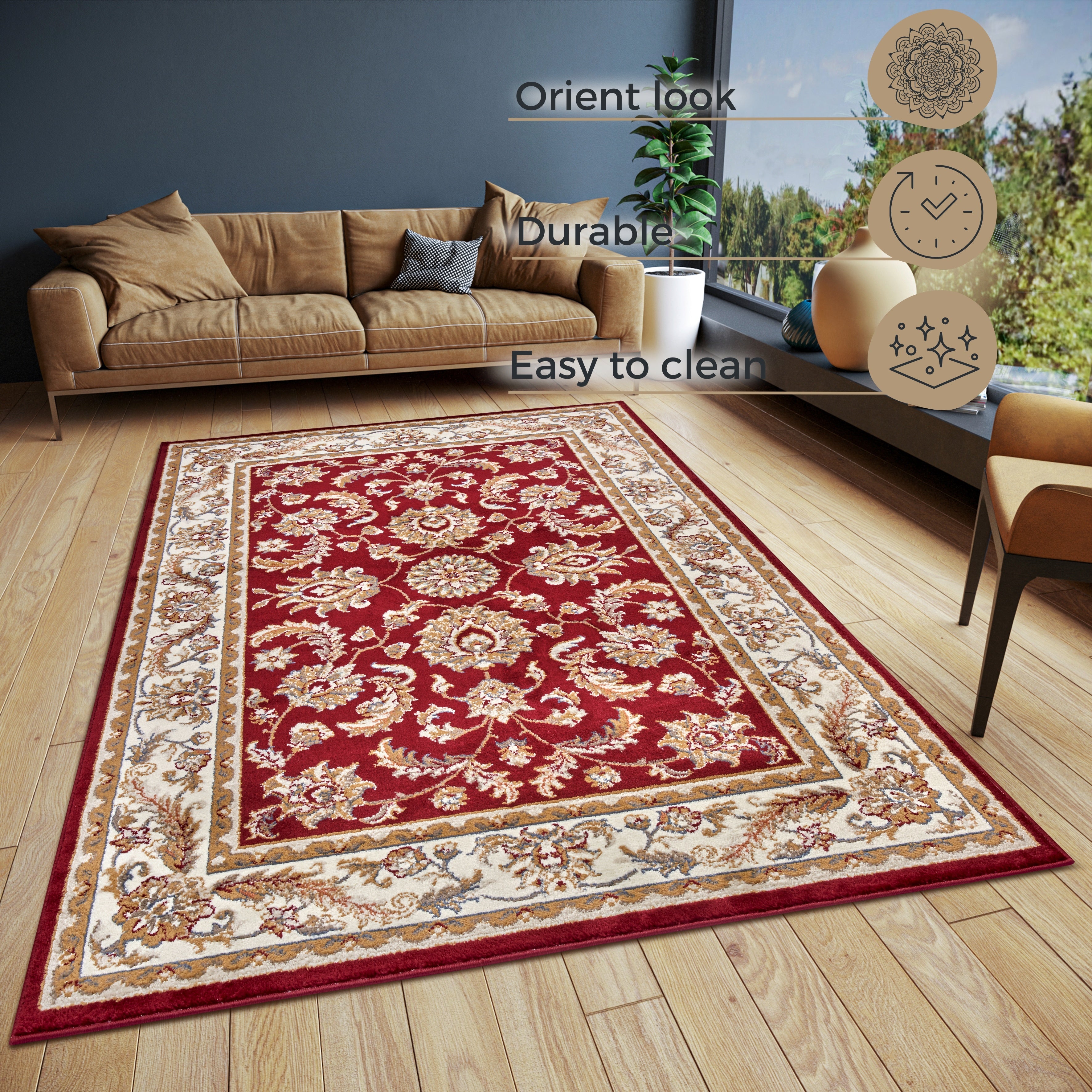LUXOR MATTA RÖD-KRÄM 105642