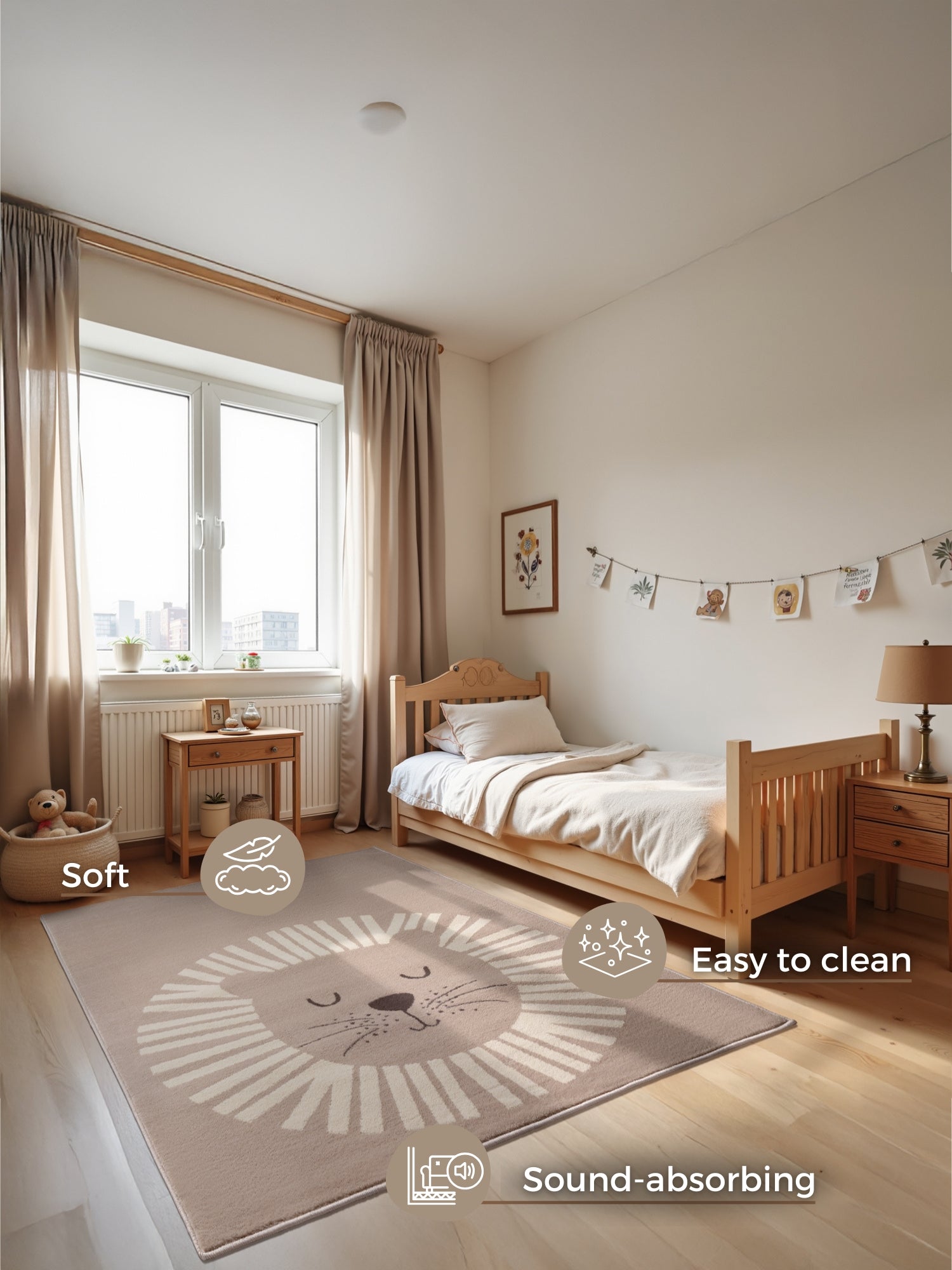 SAGOMATTA LEJONG, BEIGE-FLERFÄRG 106214