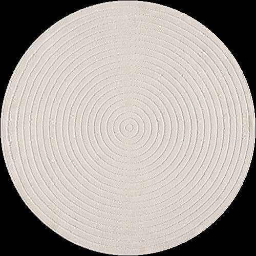 TENERIFE MODERNE FLADVÆVET TÆPPE RUNDT, 54226 260-CREME