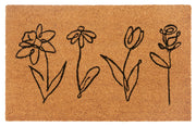 DÖRRMATTA KOKOS - ENKLA BLOMMOR 106202