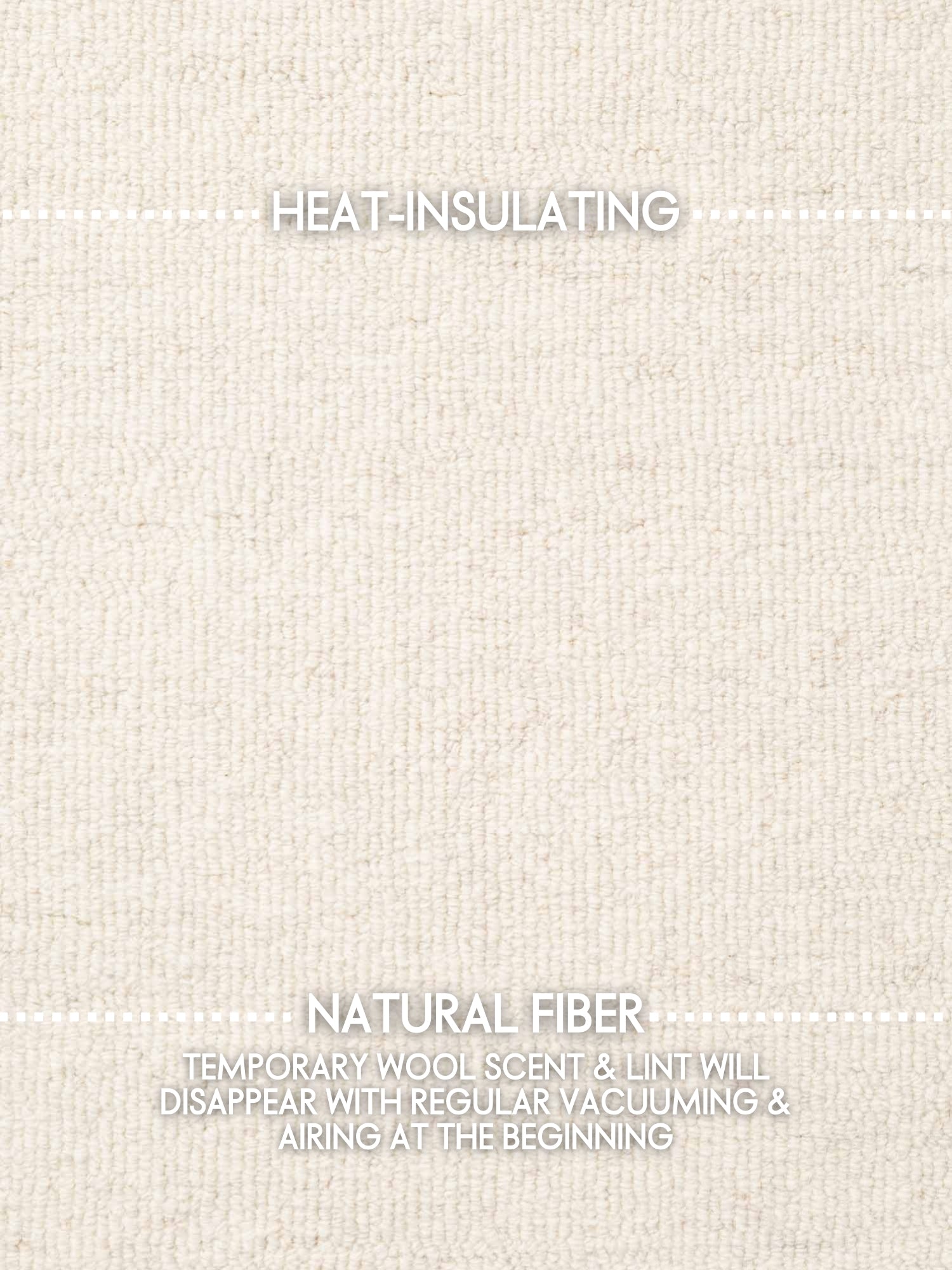ELLE DECORATION PURISTIC FIN BOUCLE ULLMATTA, KNUTAR NATURVIT