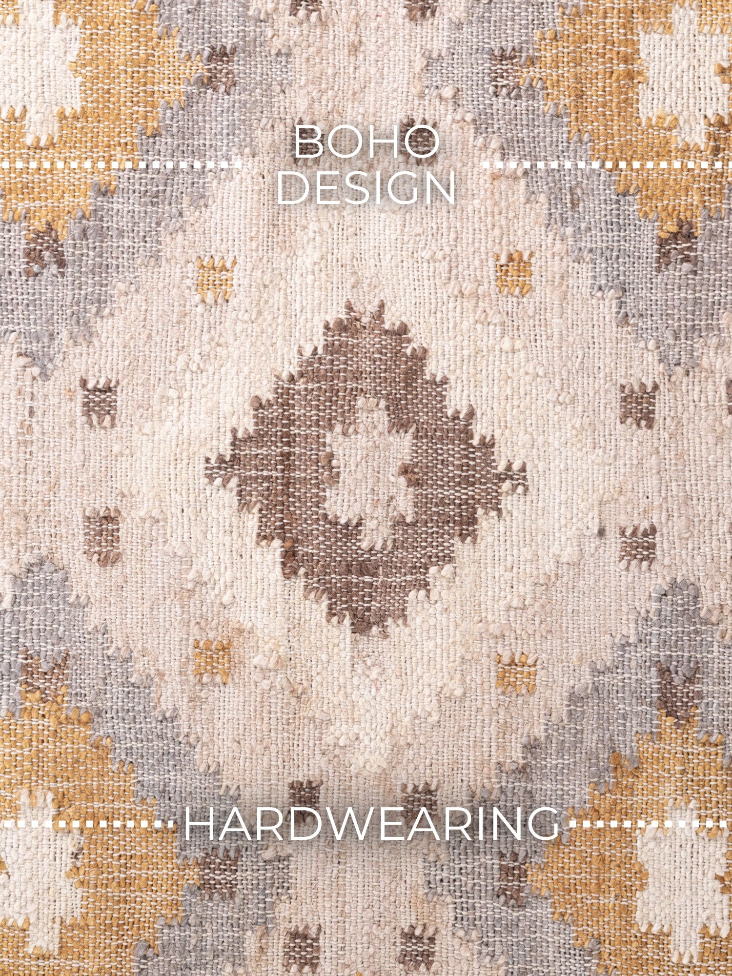 ROYA AFGHAN HANDWOVEN KELIM-MATTA, 106261 CREAM-MULTI