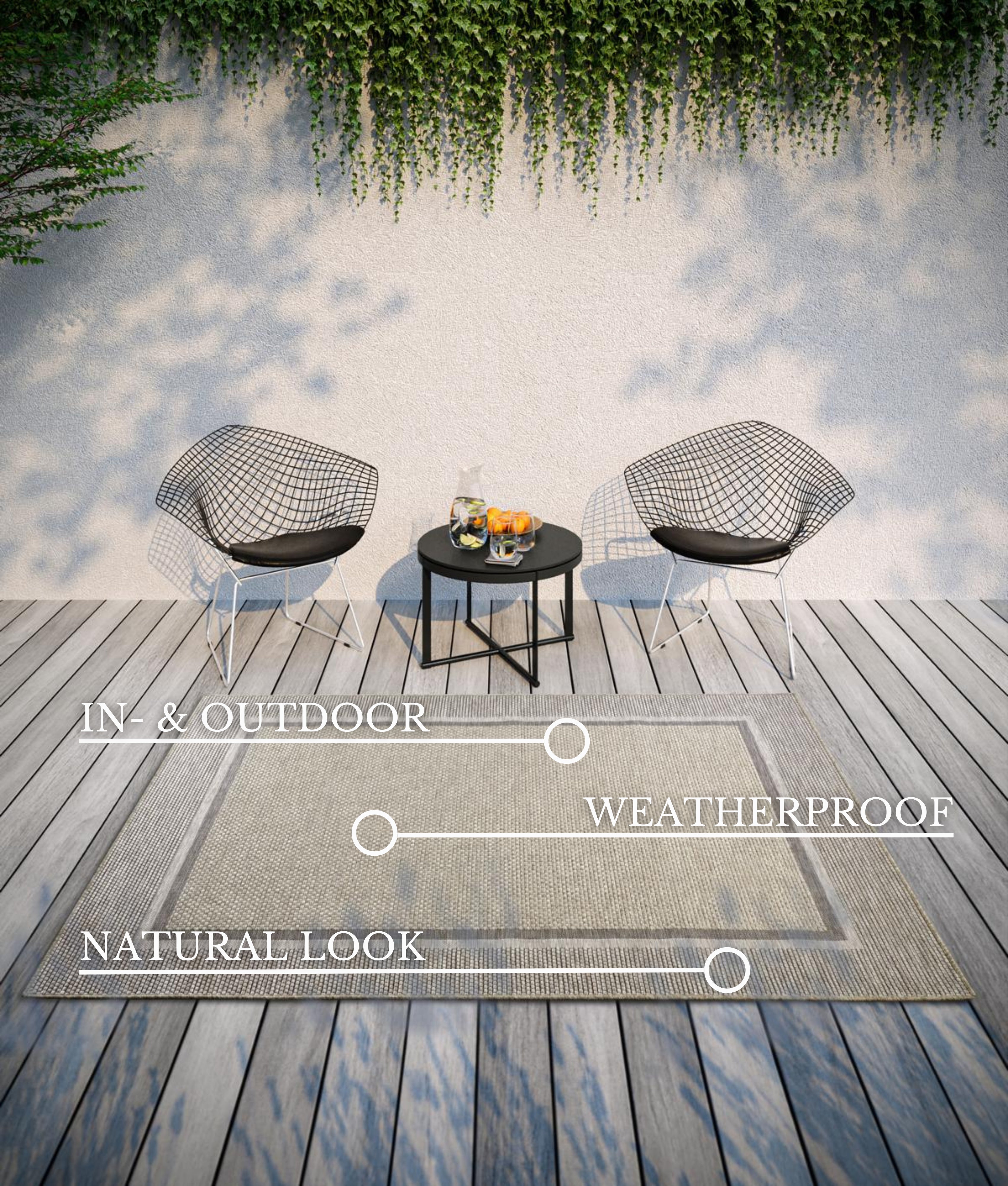 VILLEROY &amp; BOCH 106076 INOMHUS- OCH UTOMHUSMATTA LUITWIN, NATURBRUN
