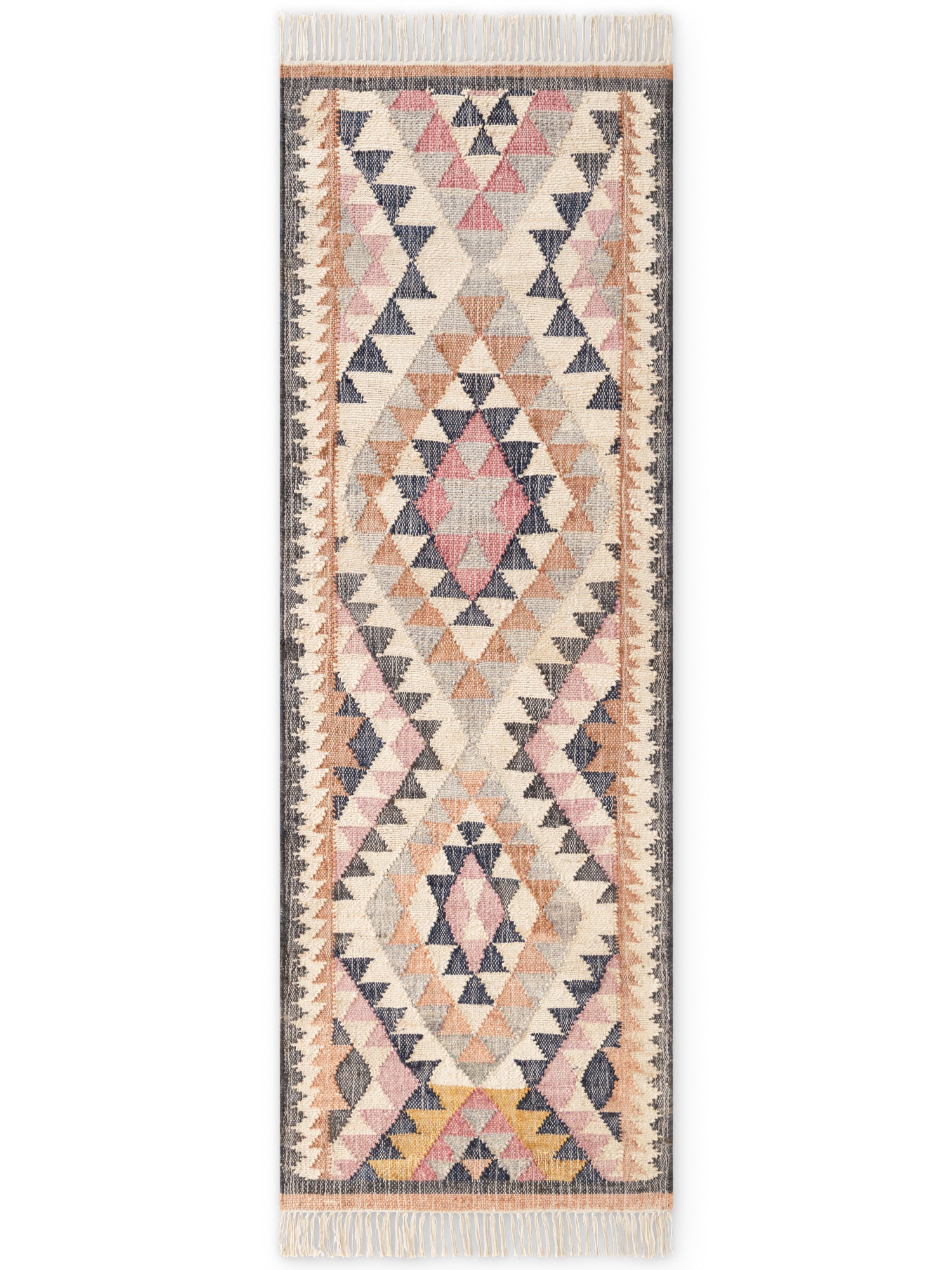 ROYA AFGHAN HANDvävd KELIM-MATTA, 106260 CREAM-MULTI