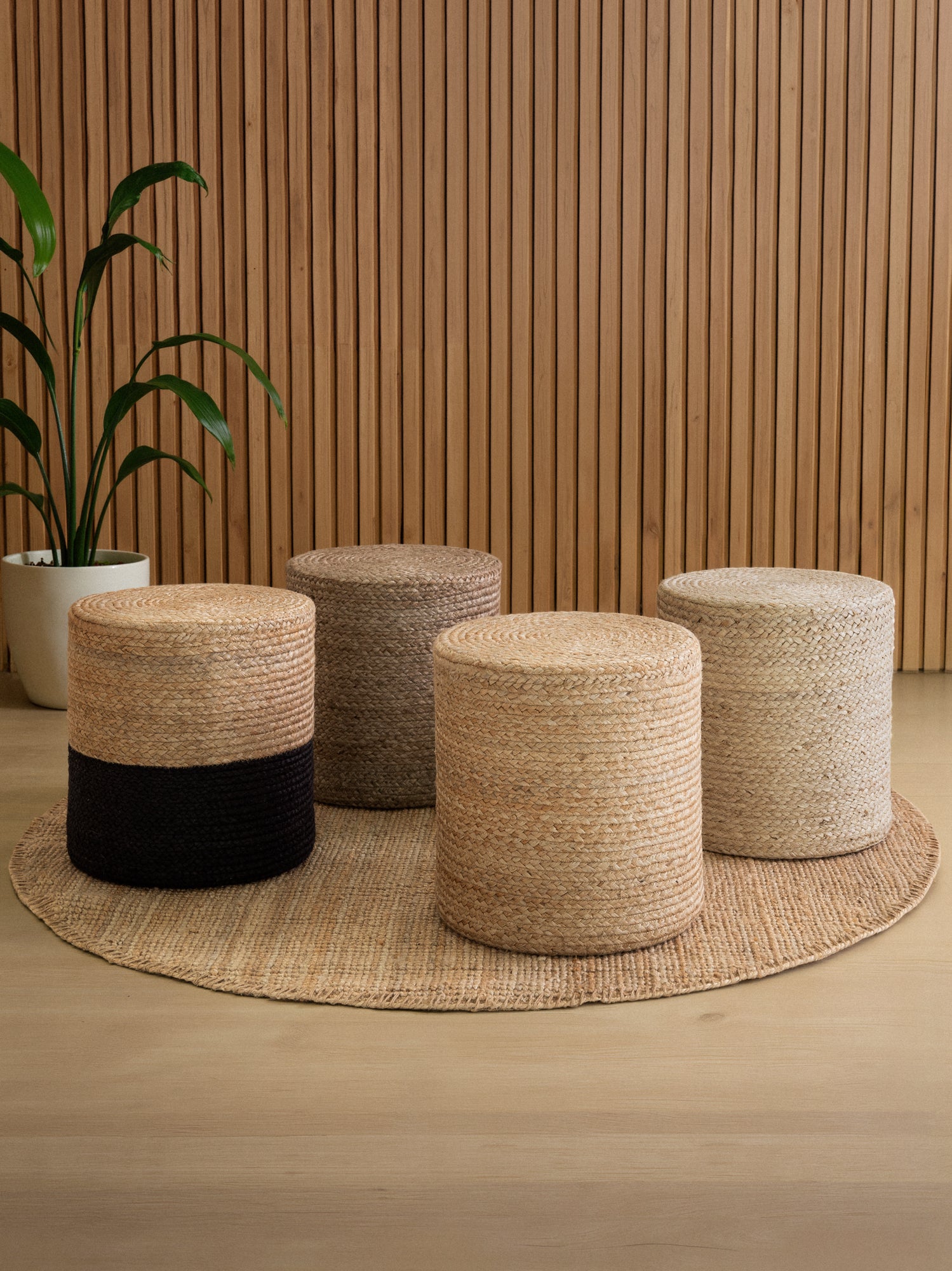 JUTZA JUTE POUF, 106236 NATURLIG Elfenben