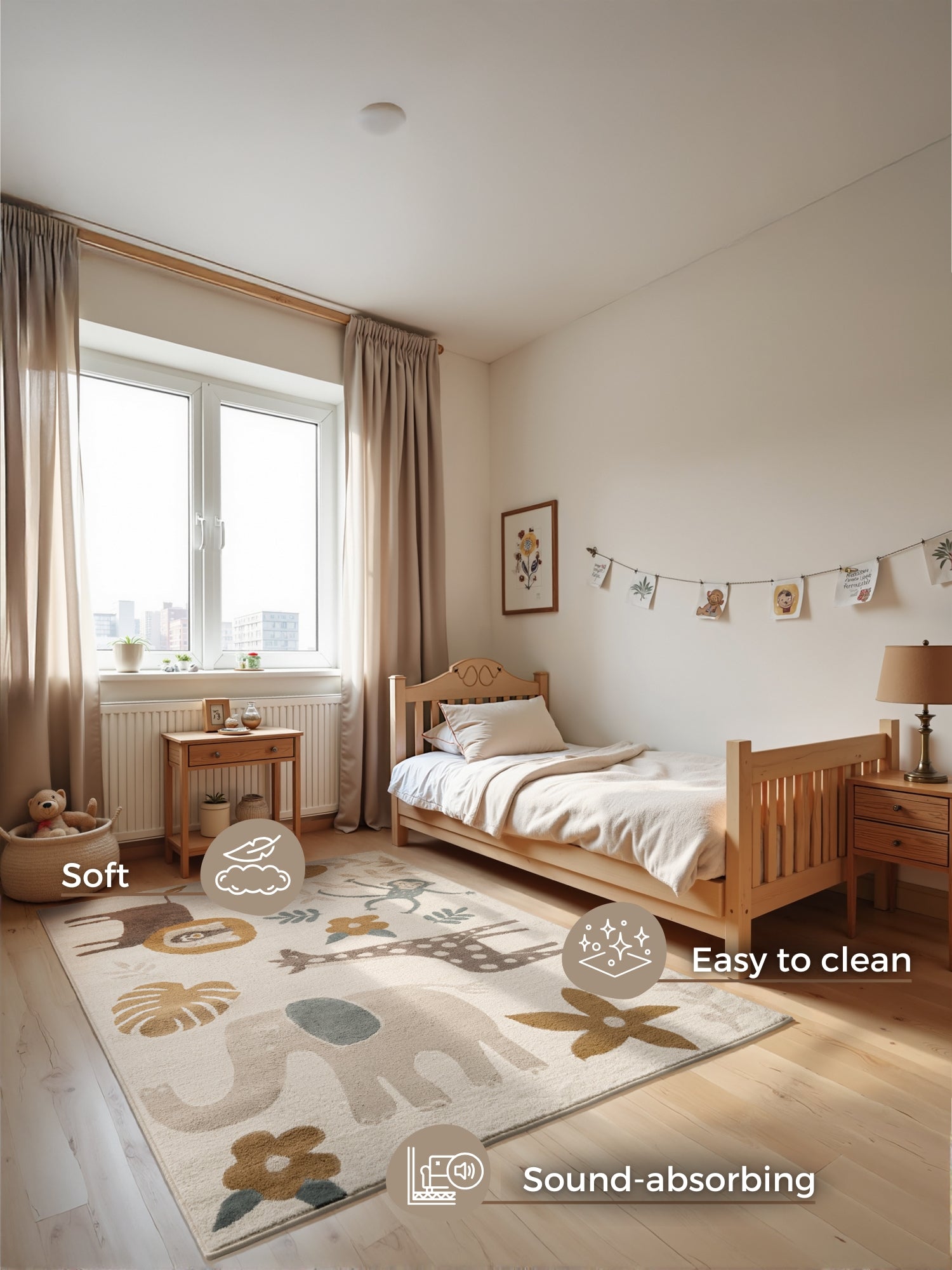ÄVENTYRSMATETT SAFARI, CRÈME-MULTI 106213