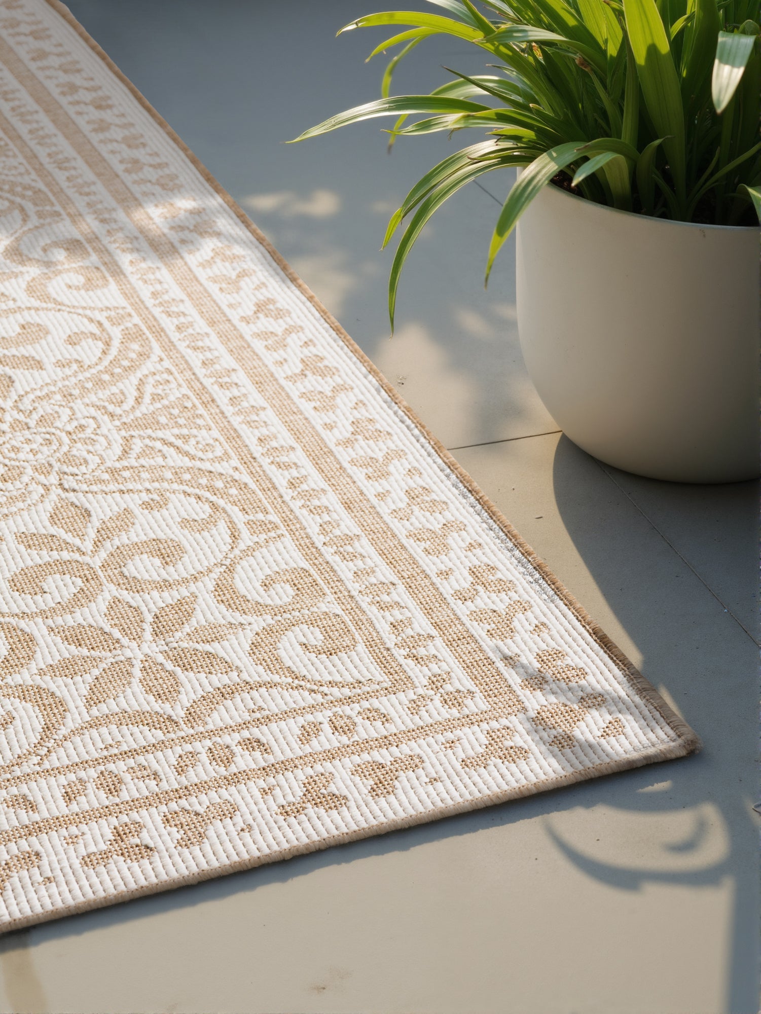 HANSE HOME DUORO - VÄNDBAR UTOMHUSMATTA, JUTE-VIT 106252