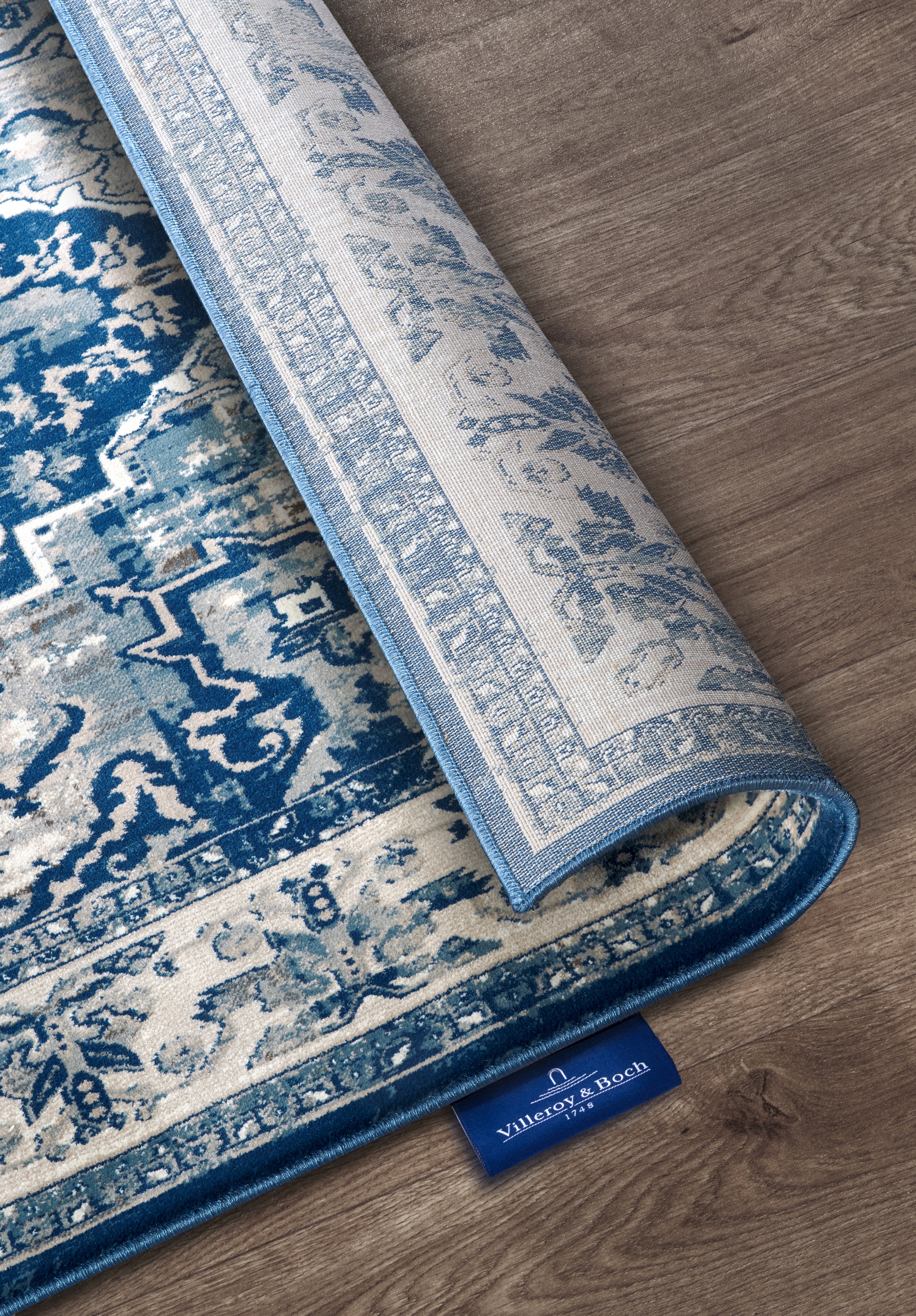 VILLEROY &amp; BOCH 106123 ORIENTALISK MATTA JEHANNE, BLÅ-KRÄMFÄRG