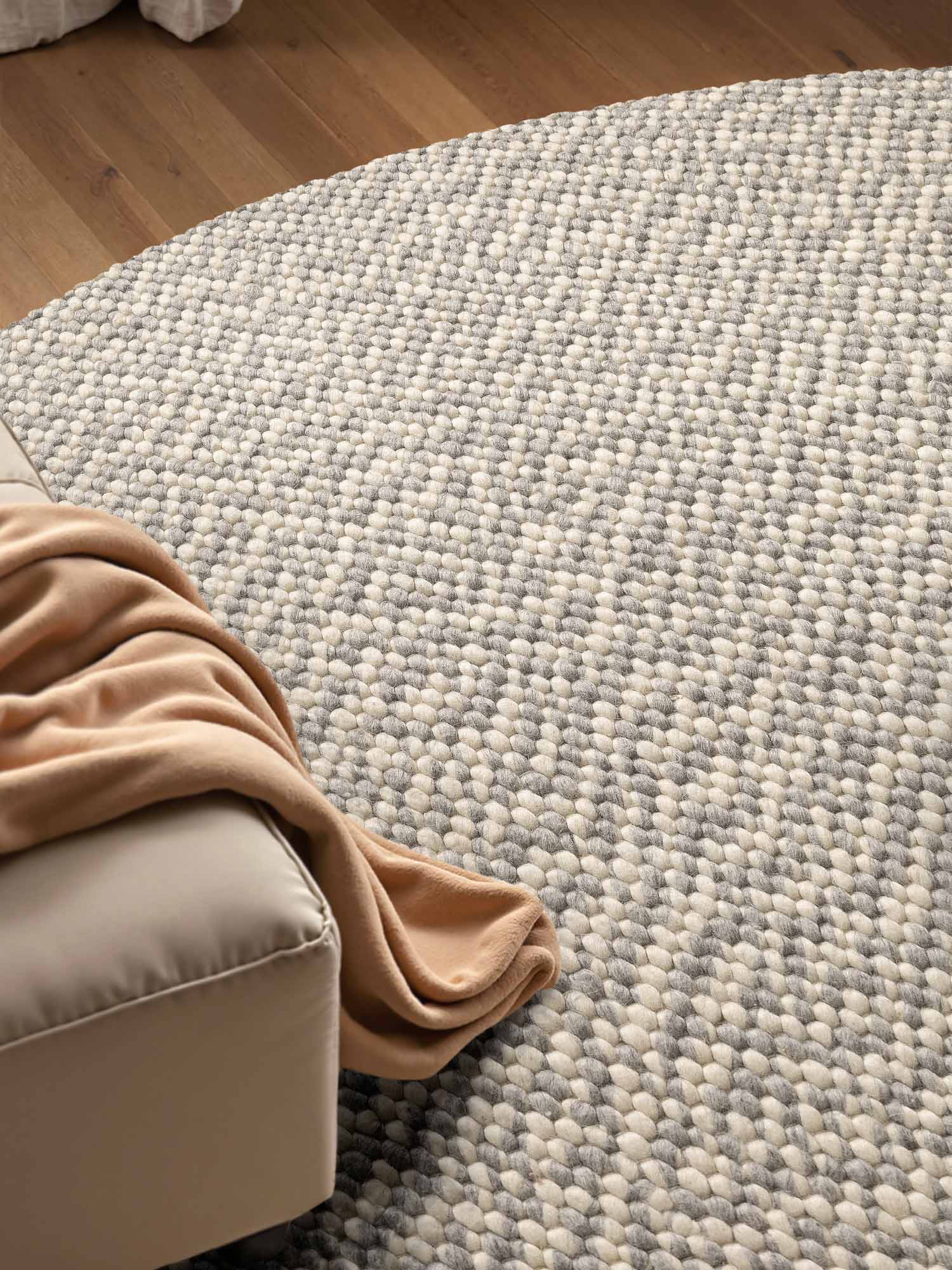 ELLE DECORATION LYON ULLMATTA, BÖNOR NATURLIG KRÄMGRÅ