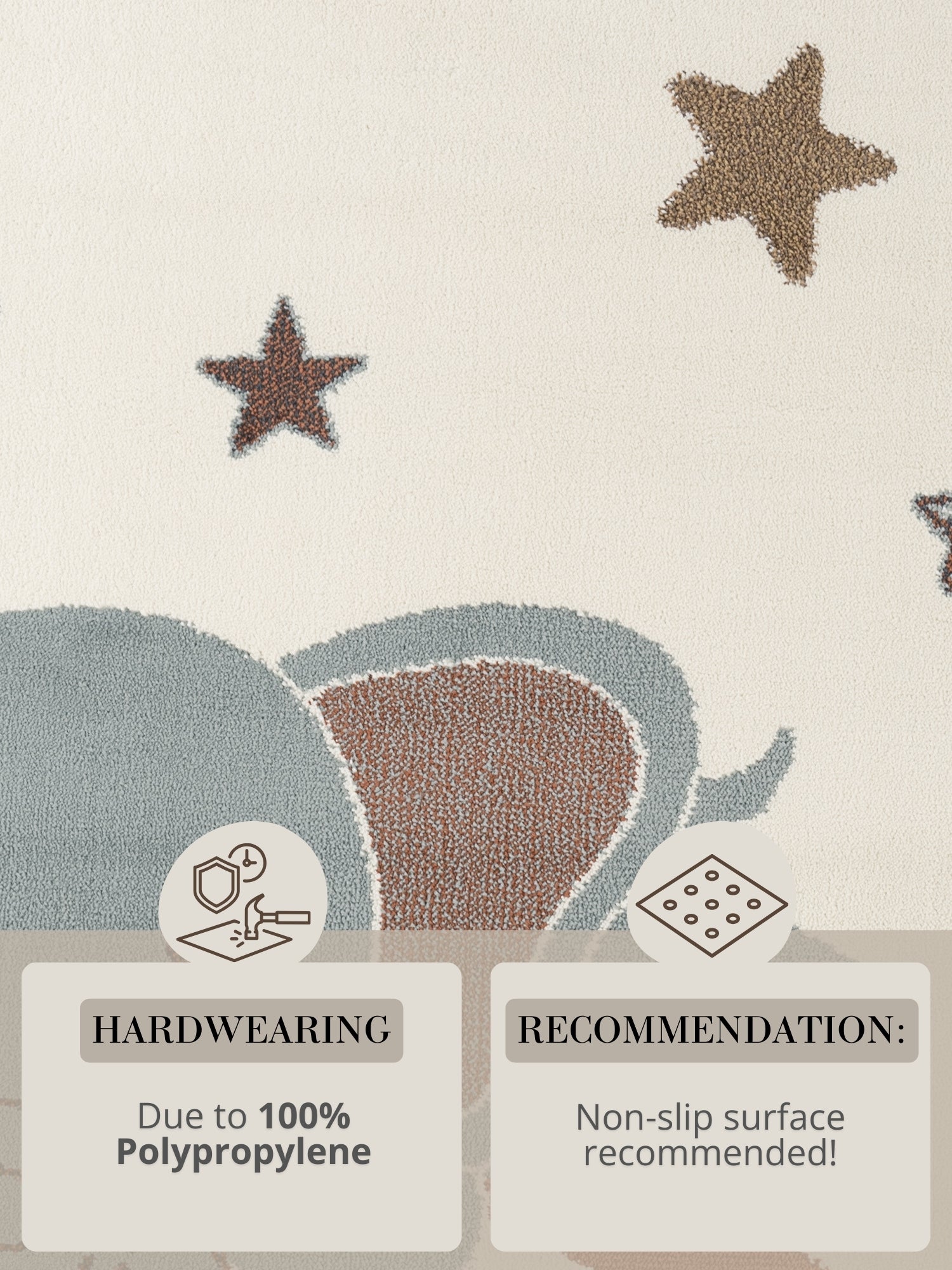 SAGOFILT FÖR BARN DREAMY JUMBO, CRÈME MULTI