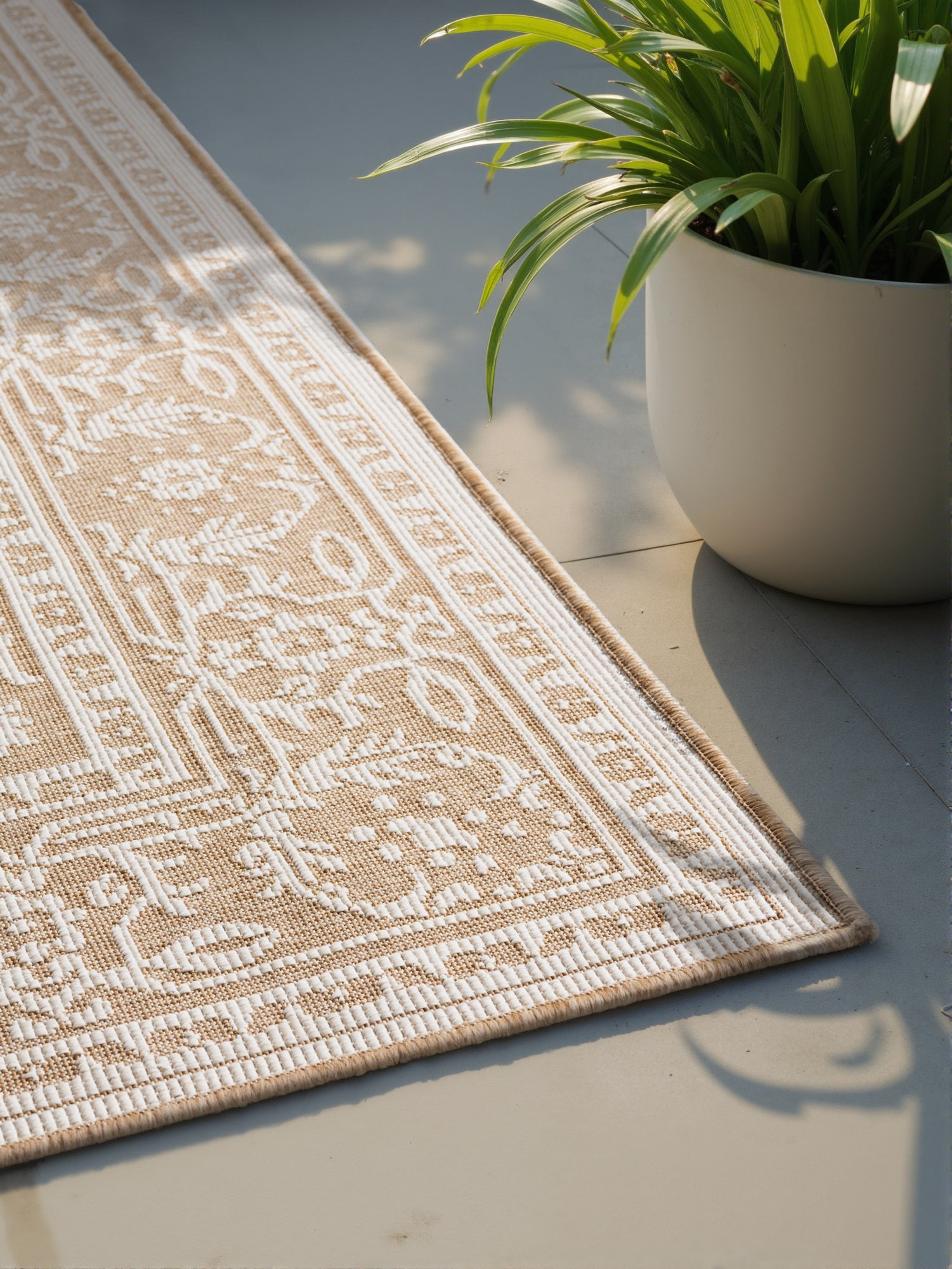 HANSE HOME DUORO - VÄNDBAR UTOMHUSMATTA, JUTE-VIT 106250