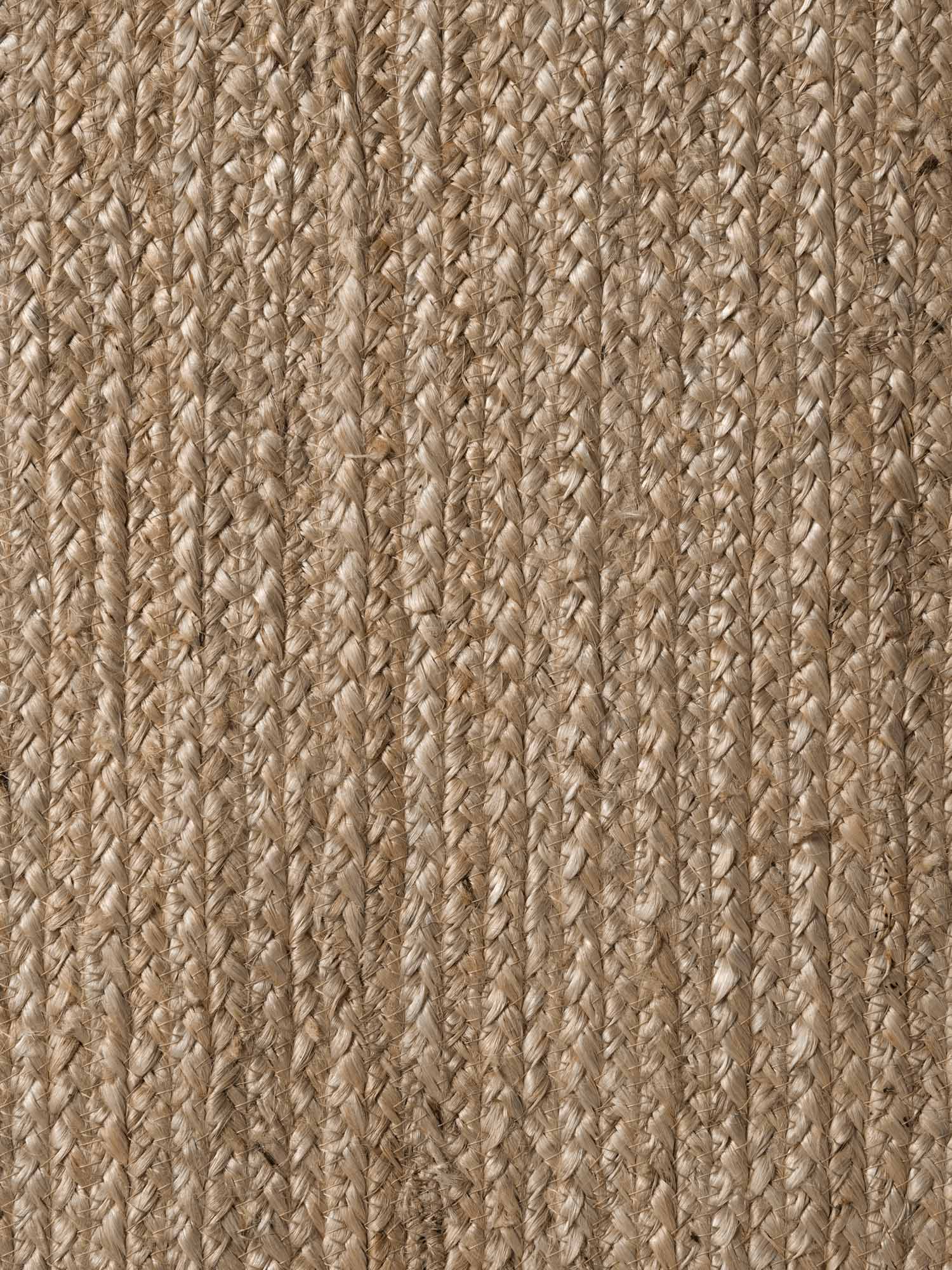 FLÄTAD JUTEMATTA RANGPUR OVAL, NATURLIG GRÅBRUN