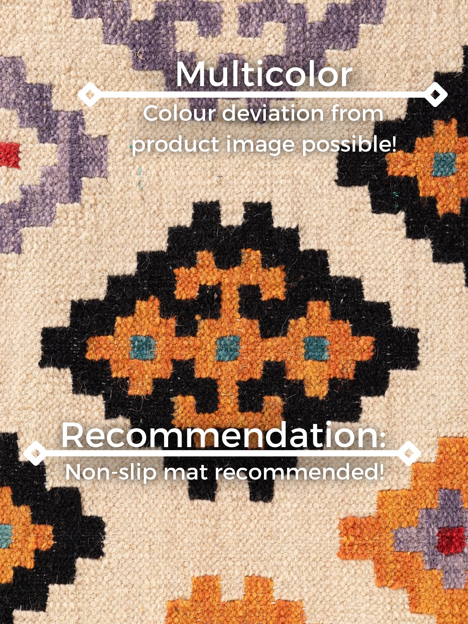 HANSE HOME KAMAL - AFGHAN KELIM MATTA, 106240 CREAM-MULTI