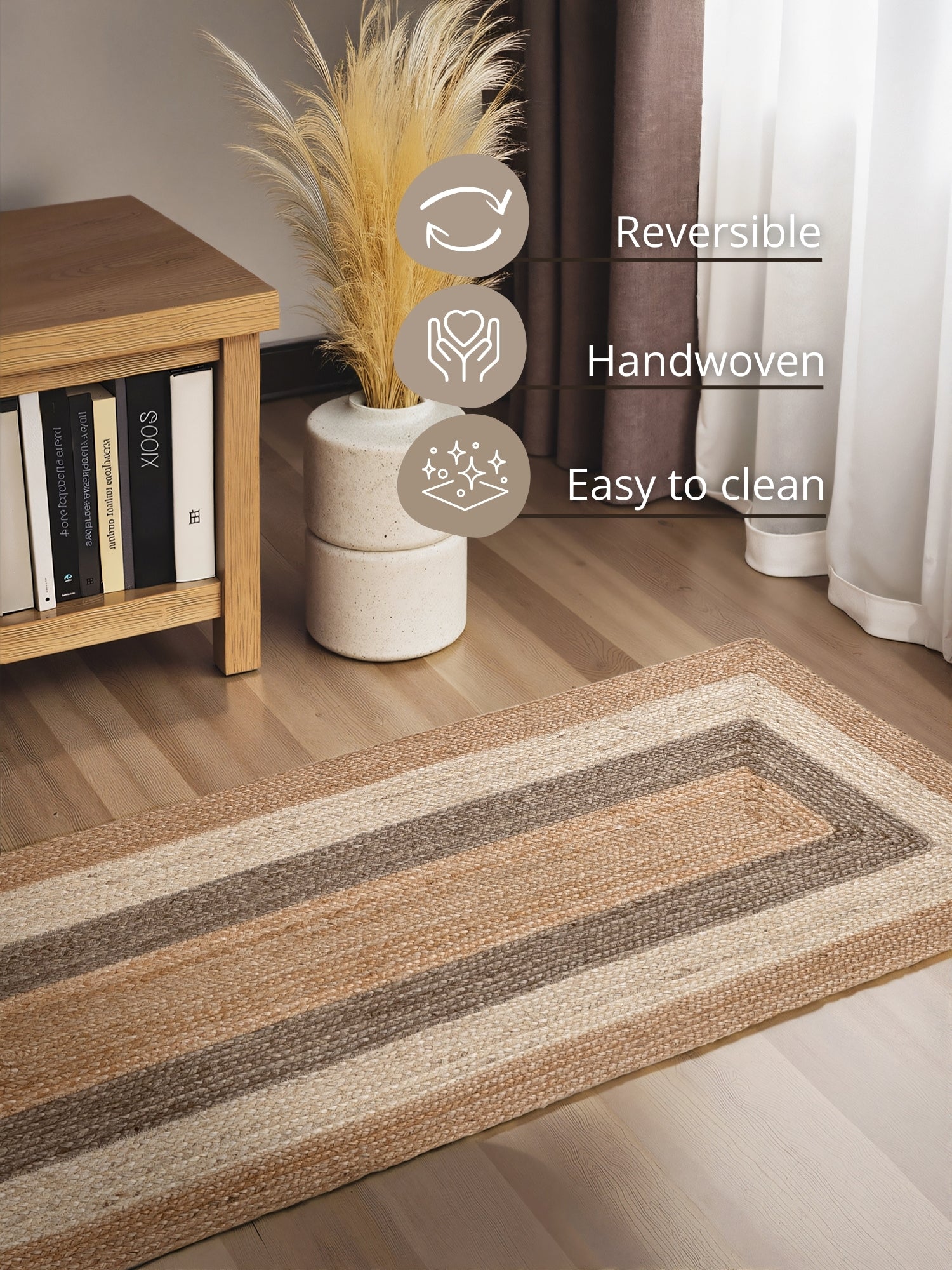 JUNO JUTE-MATTA FUSION, NATUR GULD MULTI