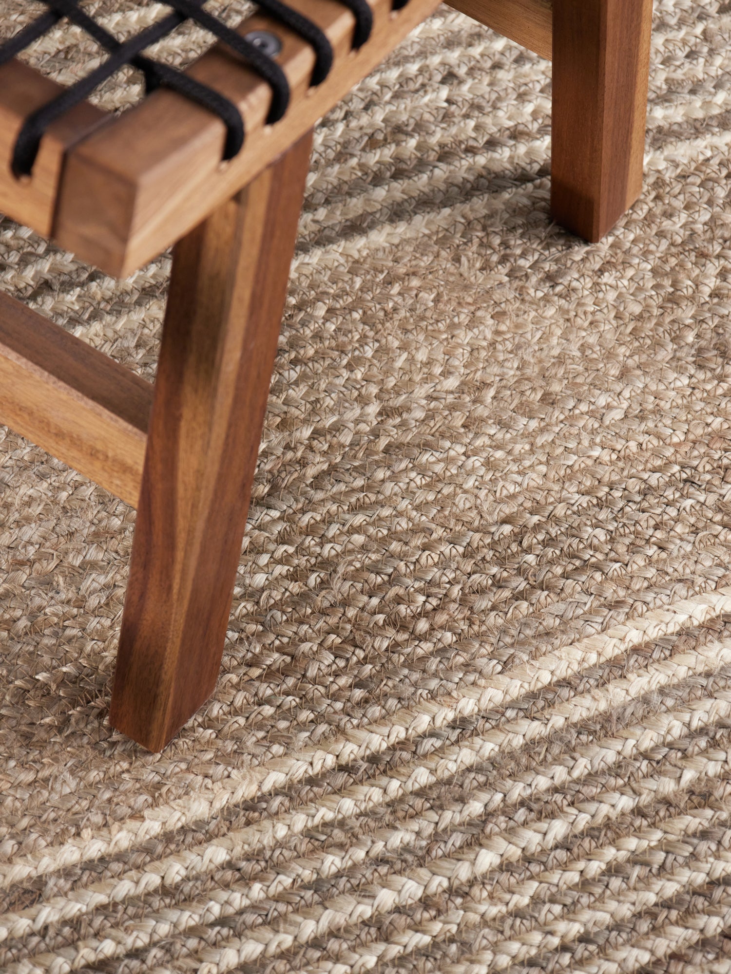 JUNO JUTE-MATTA LINE, NATUR VIT BRUN