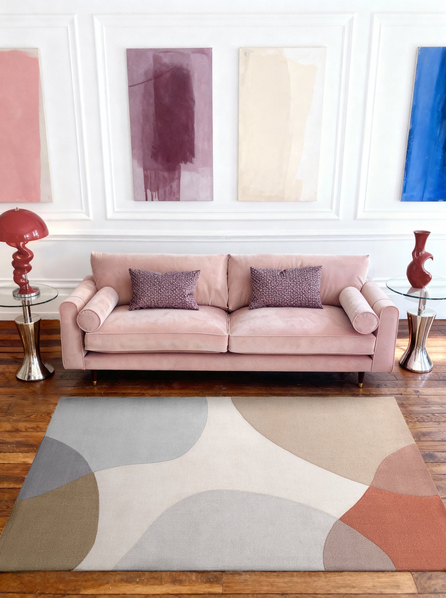 TED BAKER HACKNEY ULLPLÄD CLARISSA, BLÅ-MULTI
