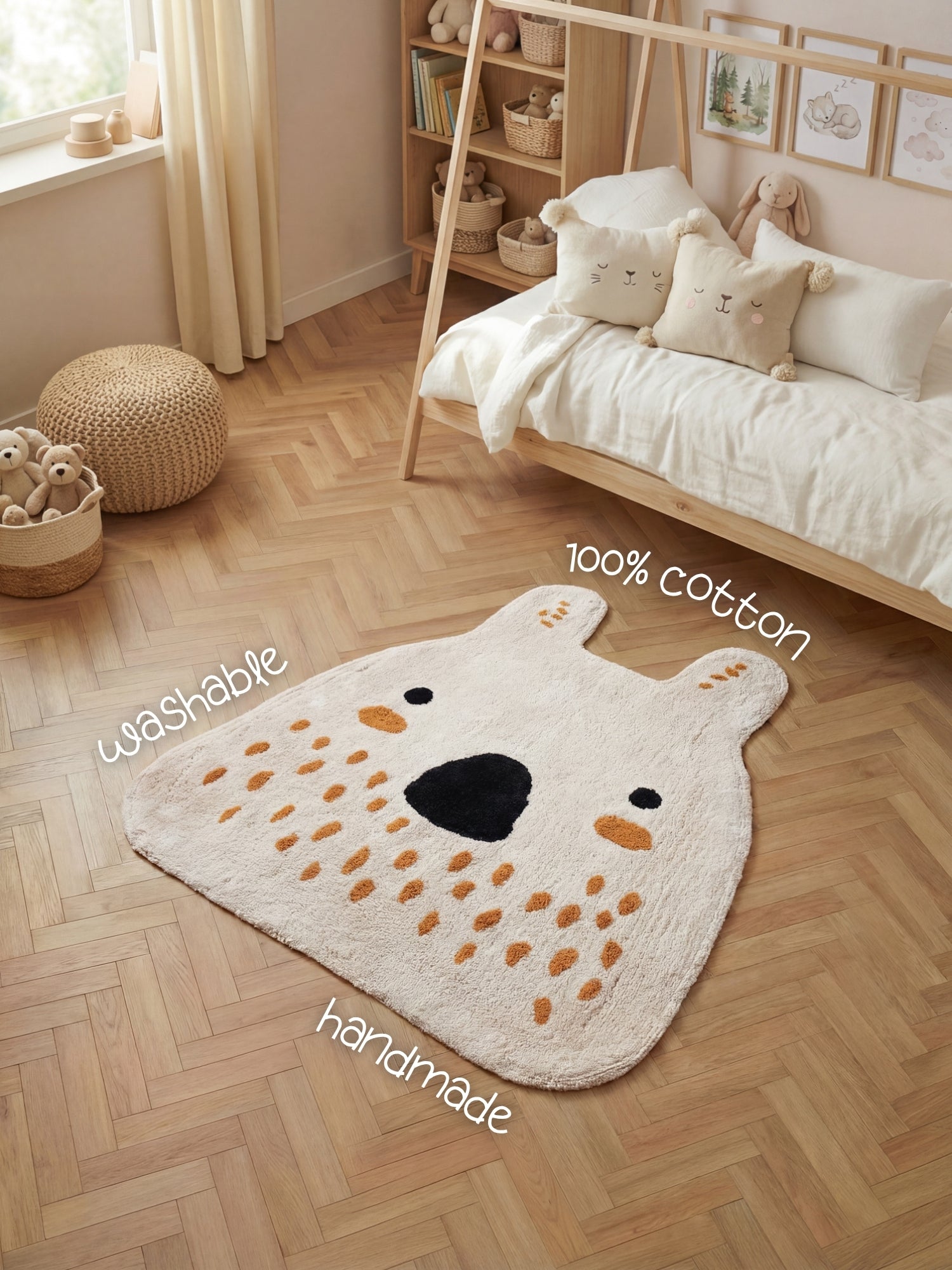 SNUGGLE BØRNETÆPPE, NIENCHEN CREME MULTI
