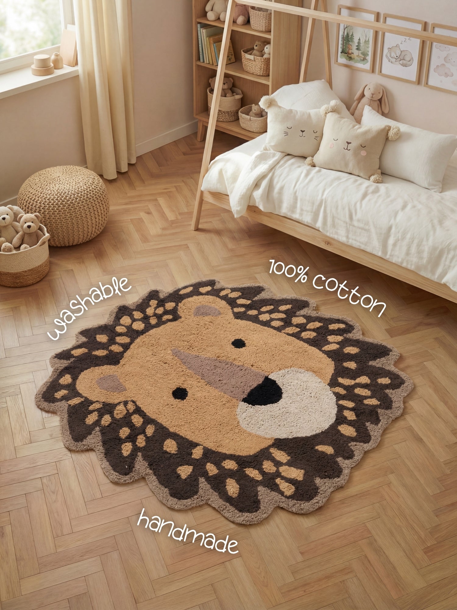 SNUGGLE BØRNETÆPPE, ROARY BRUN MULTI