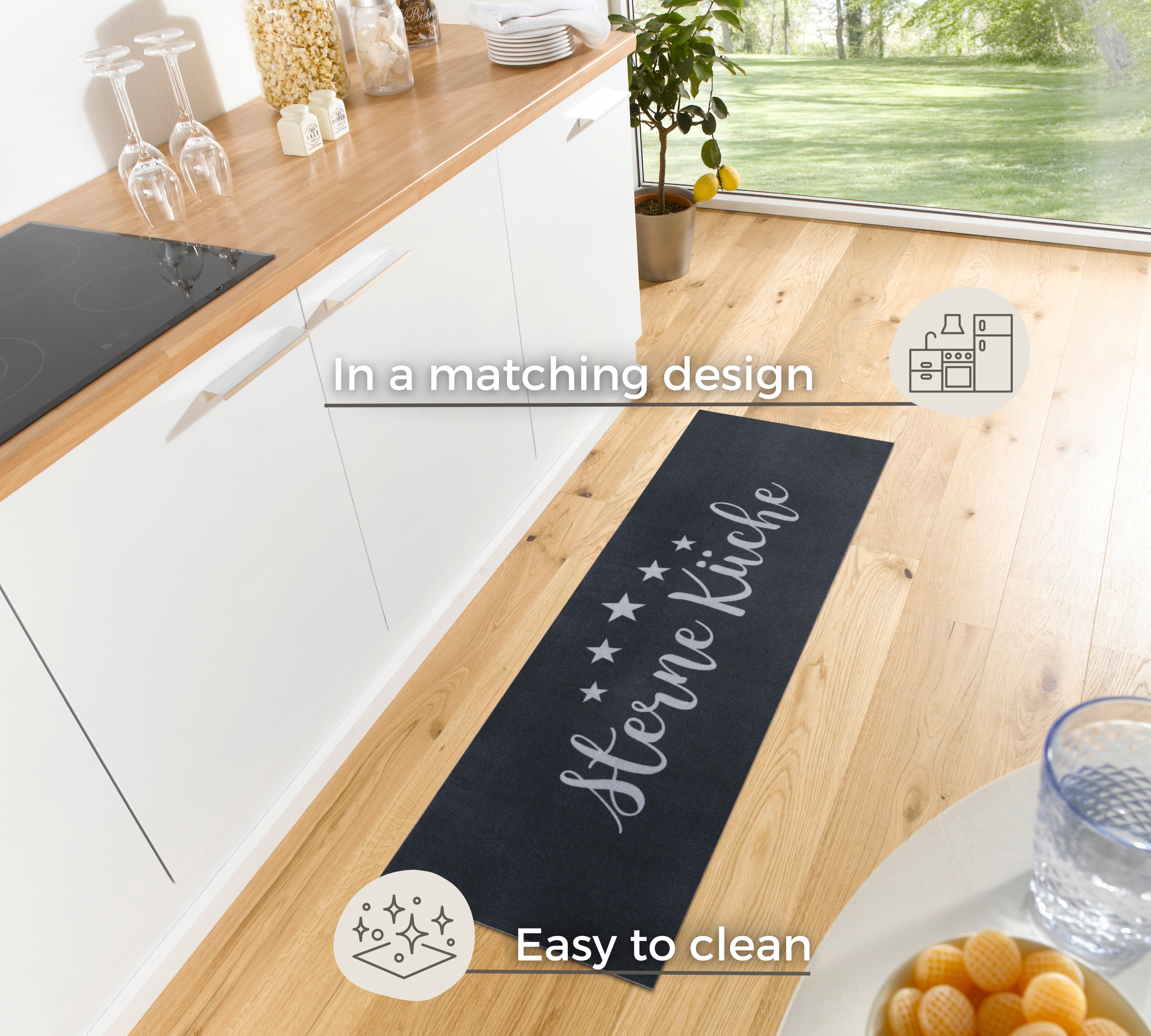 HANSE HOME COOK&amp;CLEAN STAR KÖKSMATTOR 105734, STORLEK 50x150 CM