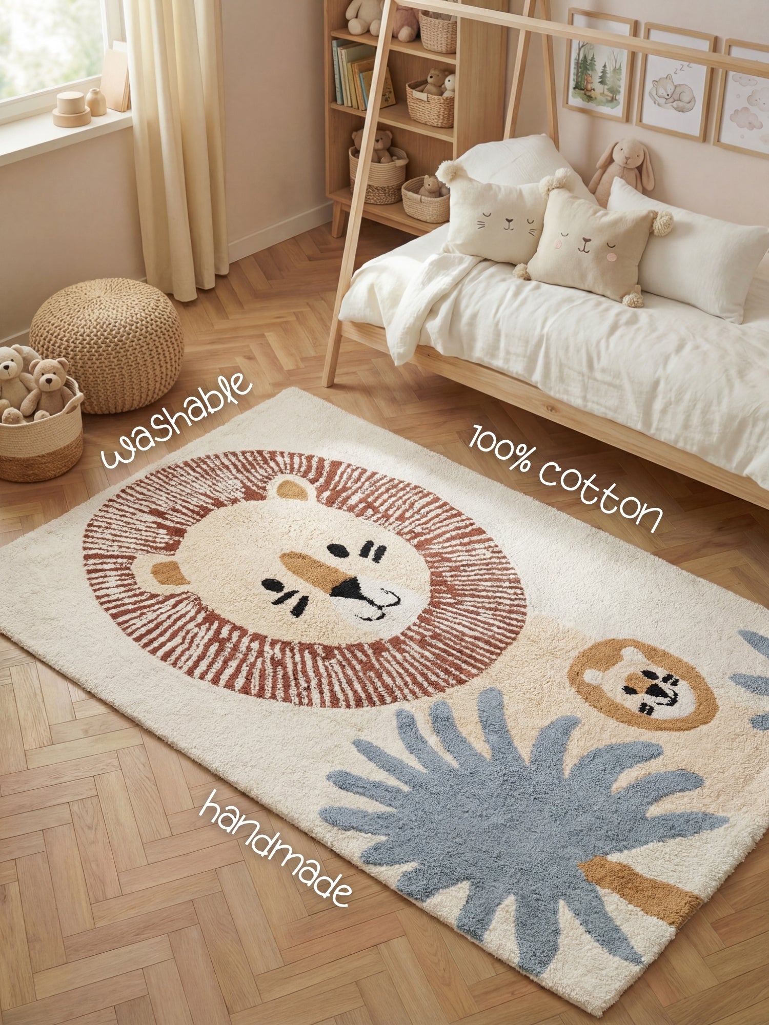 SNUGGLE BØRNETÆPPE, LEANDER CREME MULTI