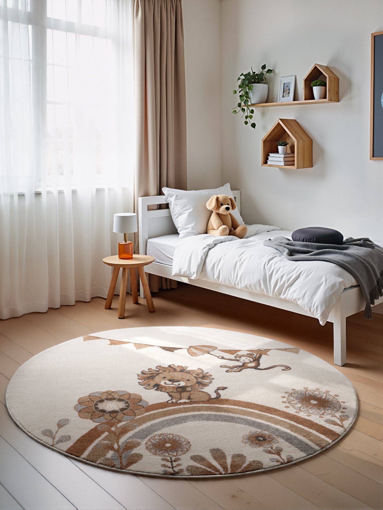 VILLEROY &amp; BOCH BOHO KIDS BARNFILT RUDNT - LION SUMMER PARTY, CRÈME MULTI 106307