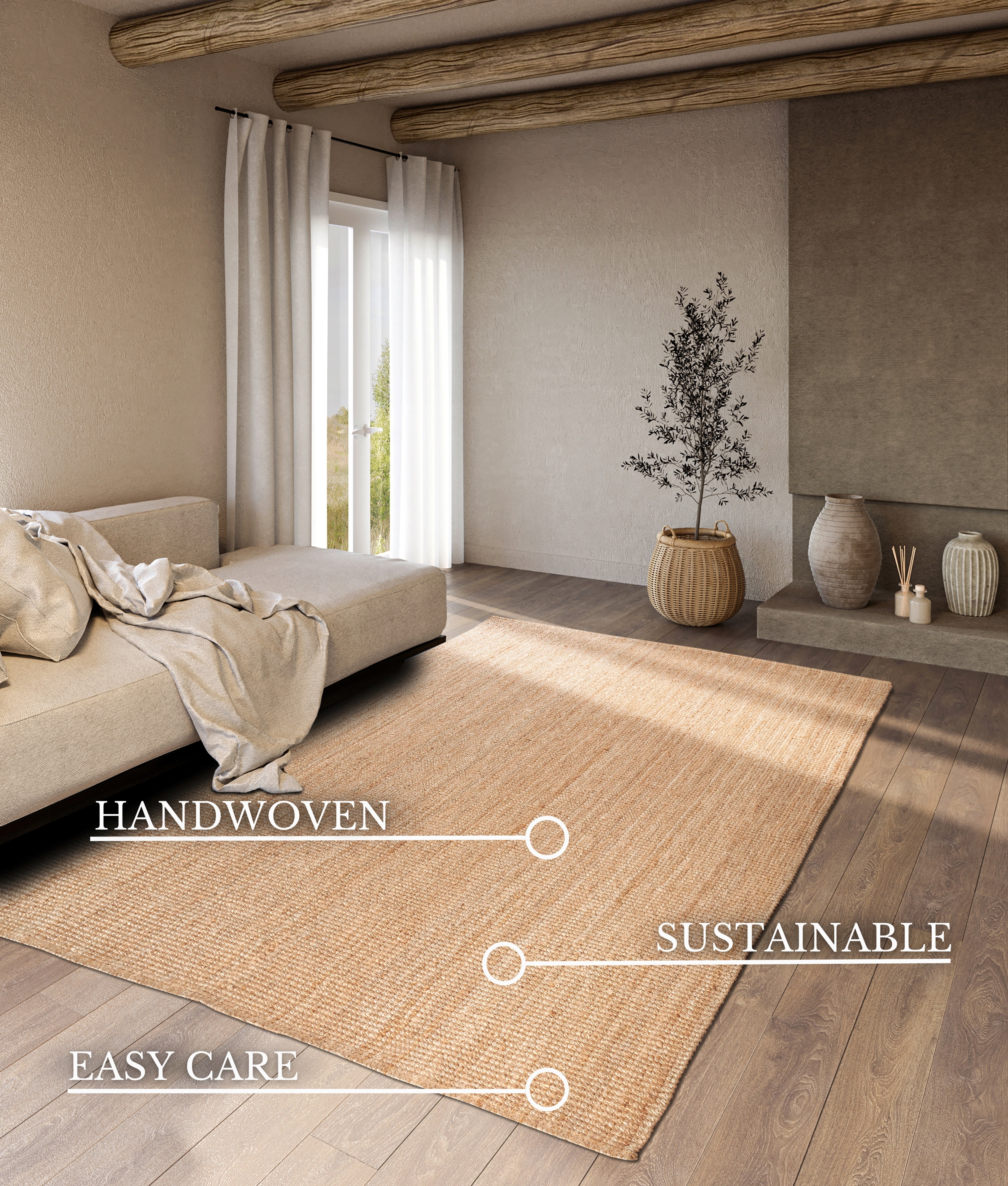 VILLEROY &amp; BOCH 106067, JUTEMATTA ROSALIE NATURLIG GULD