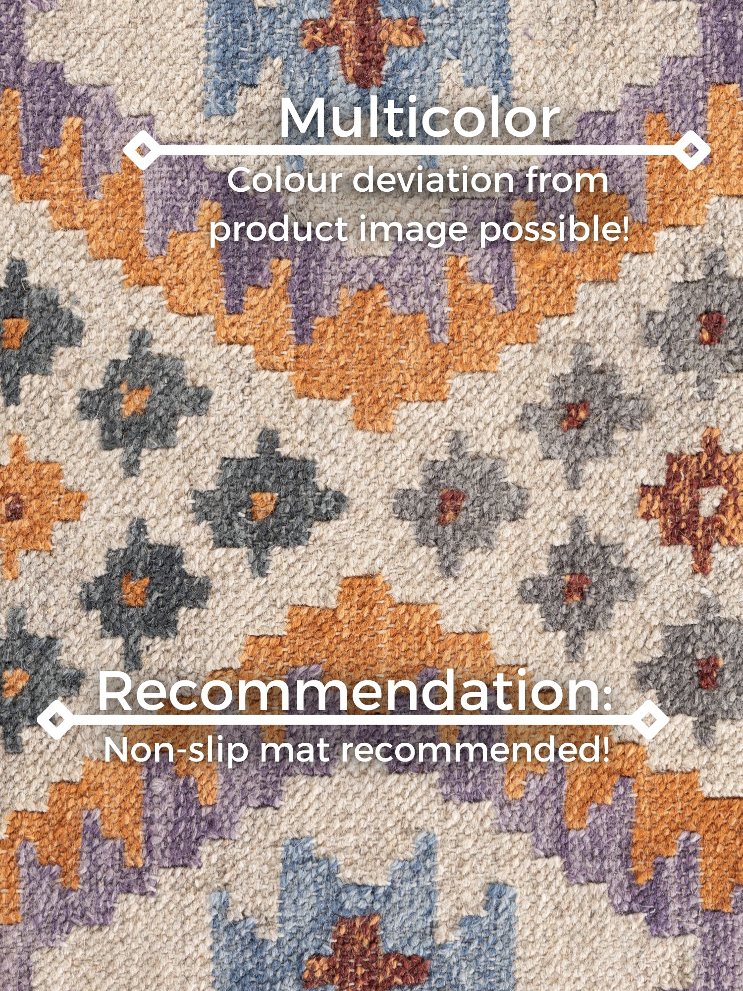 HANSE HOME KAMAL - AFGHAN KELIM MATTA, 106242 CREAM-MULTI