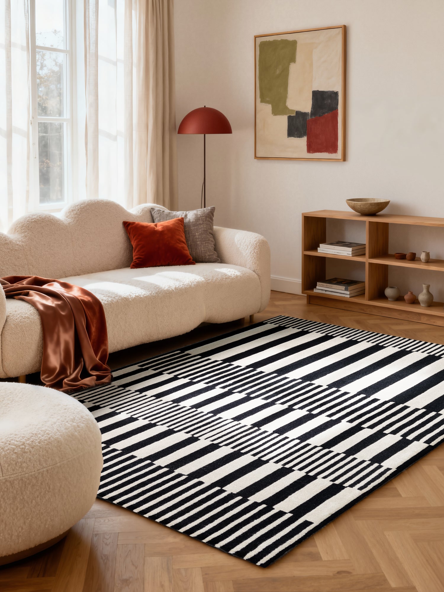 ELLE DECORATION STRYVE ULLMATTA PULSE, SVART-VIT