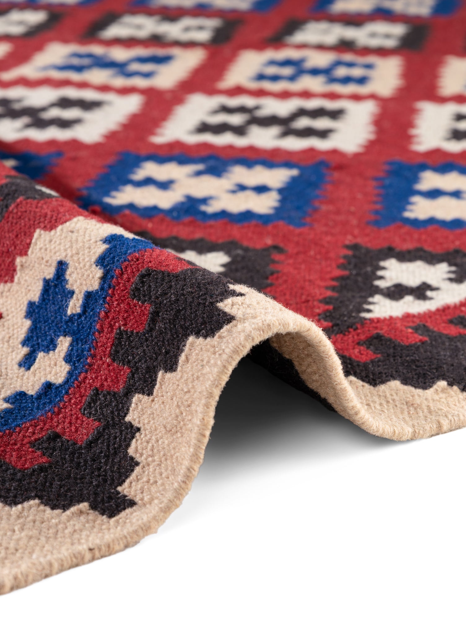 HANSE HOME KAMAL - AFGHAN KELIM MATTA, 106241 CREAM-MULTI