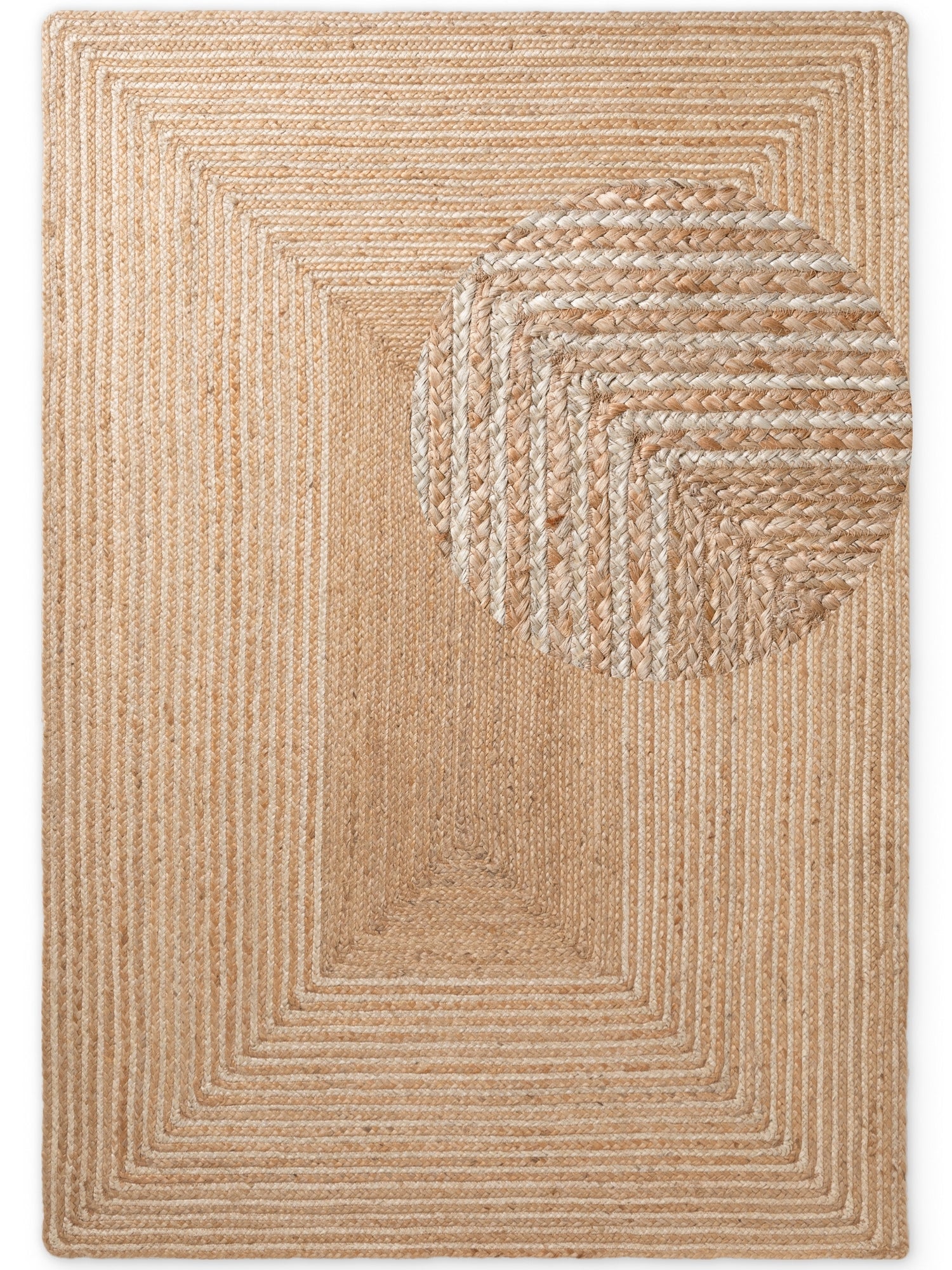 JUNO JUTE-MATTA LINE, NATUR VIT GULD