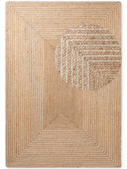 JUNO JUTE-MATTA LINE, NATUR VIT GULD