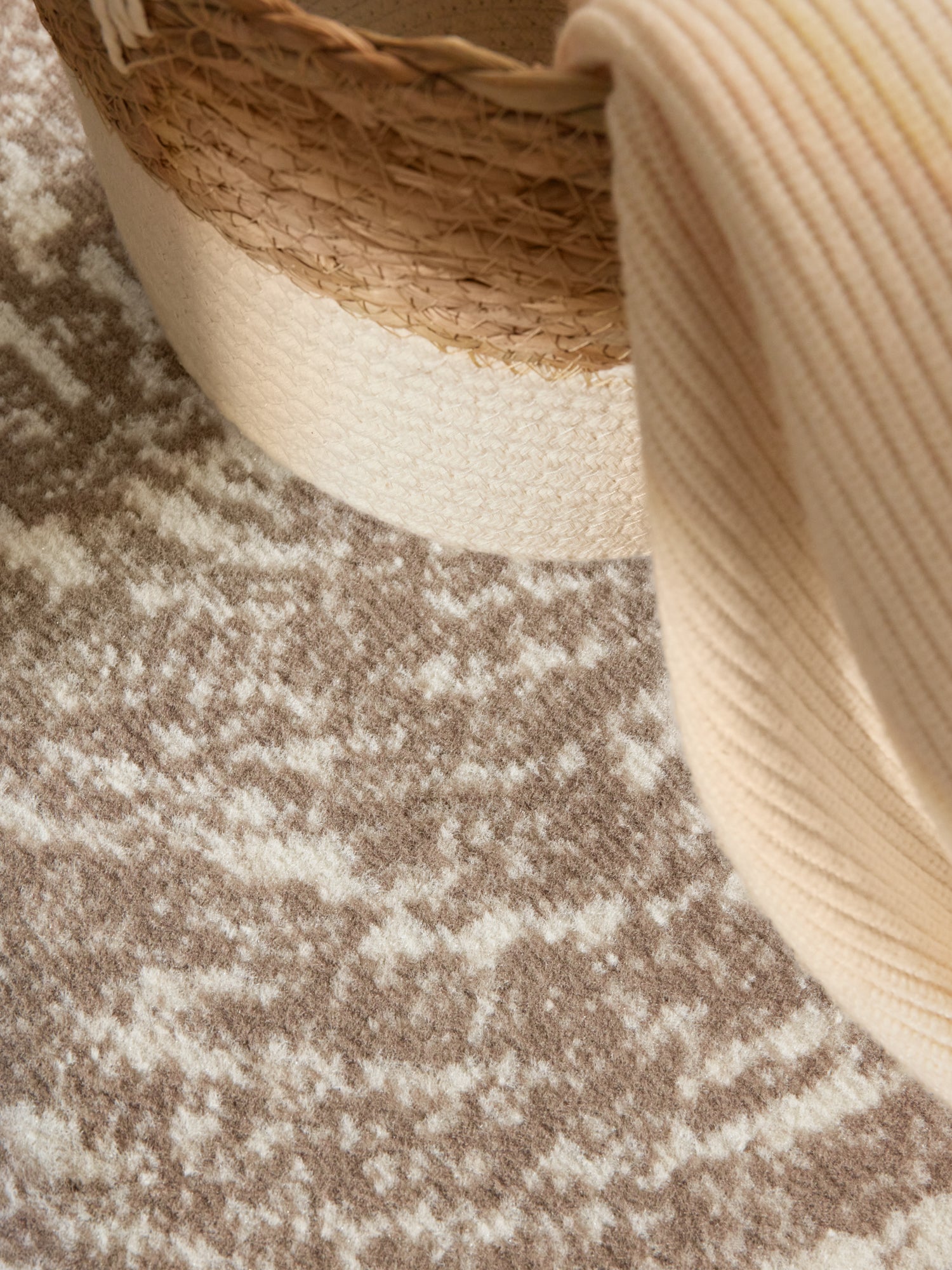 FLORIA RUND MATTA - KRÄM-BEIGE 106258