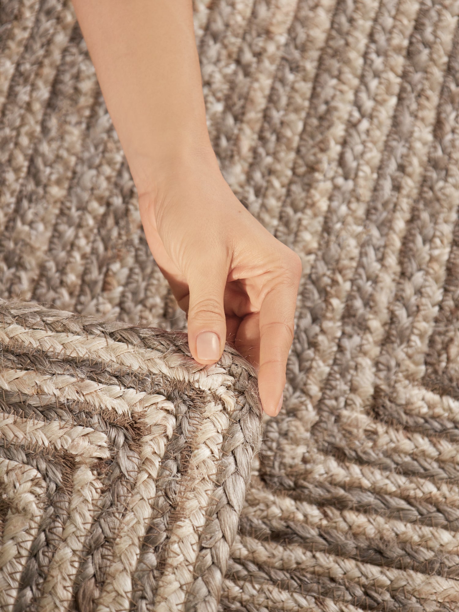 JUNO JUTE-MATTA LINE, NATUR VIT BRUN