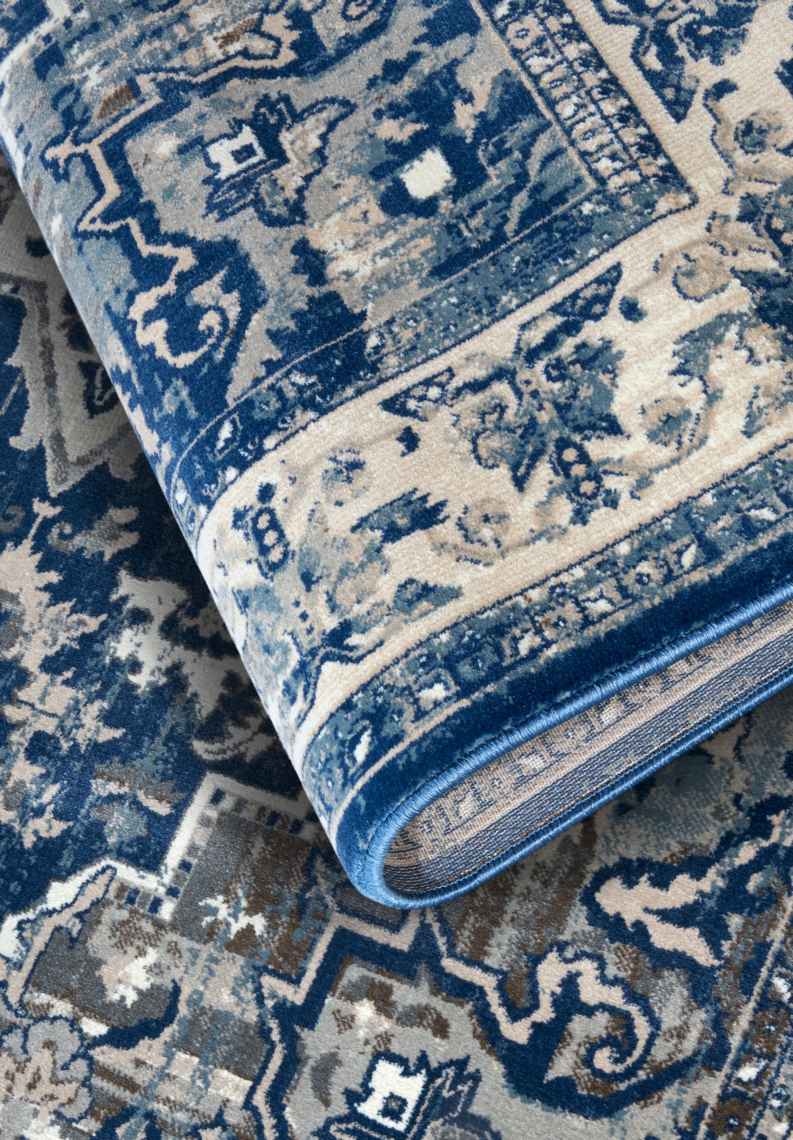 VILLEROY &amp; BOCH 106123 ORIENTALISK MATTA JEHANNE, BLÅ-KRÄMFÄRG