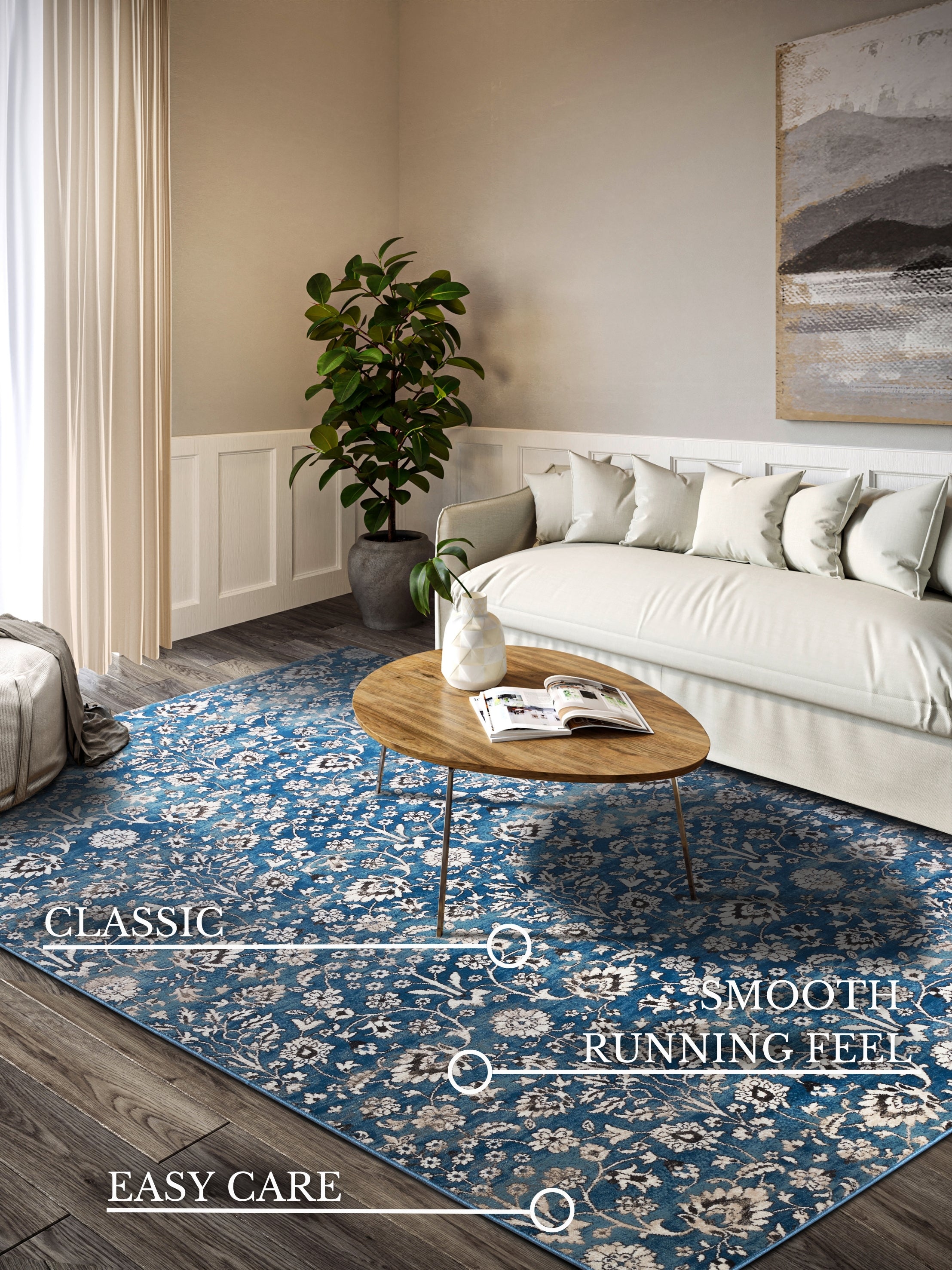 VILLEROY &amp; BOCH 106119 ORIENTALISK MATTA, ERNEST BLÅ-KRÄM