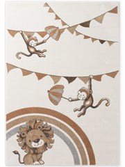 VILLEROY &amp; BOCH BOHO KIDS BARNFILT LEJONG REGNBÅGSPARTY, KRÄM MULTI 106308