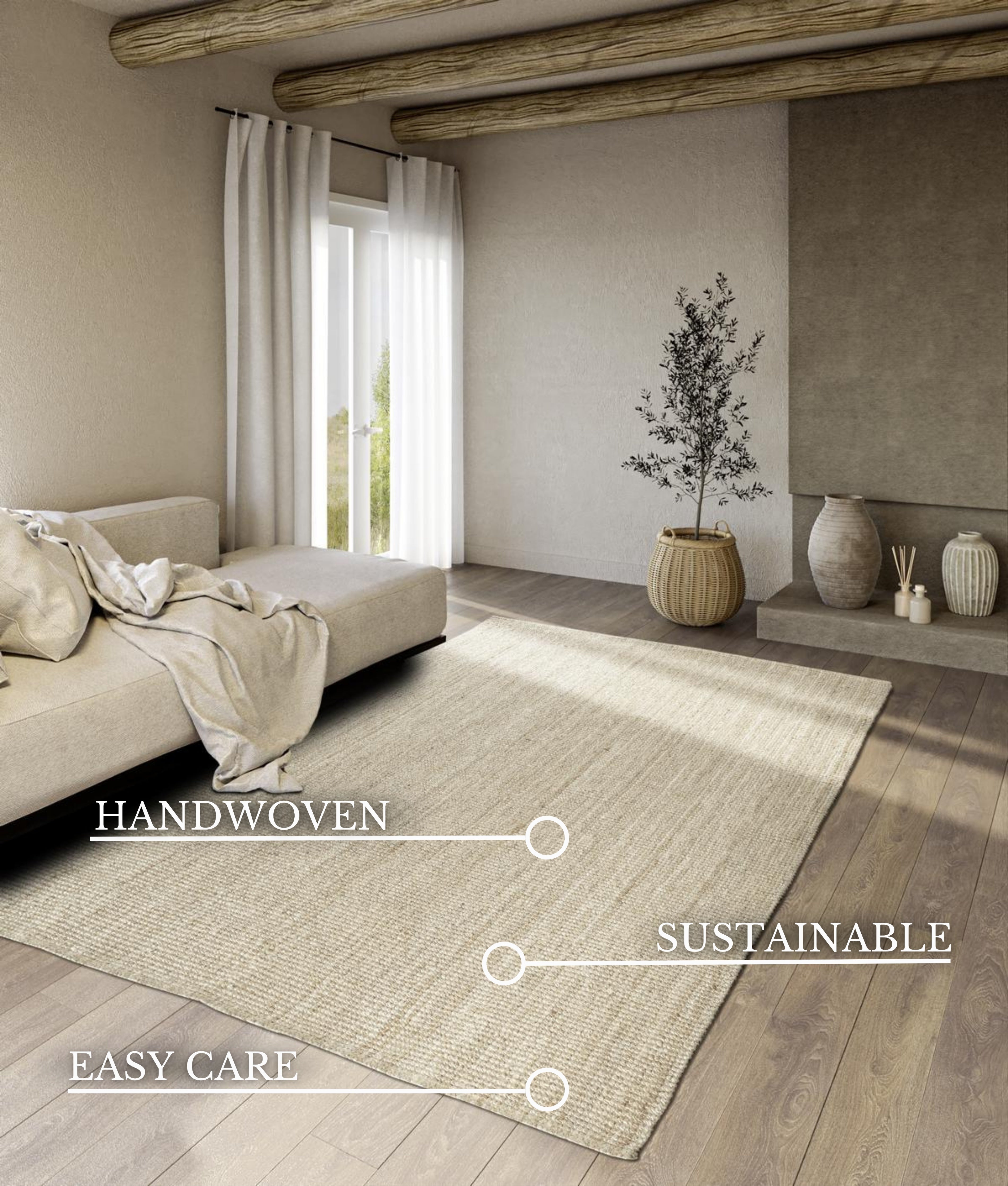 VILLEROY &amp; BOCH 106066, JUTEMATTA ROSALIE NATURVIT