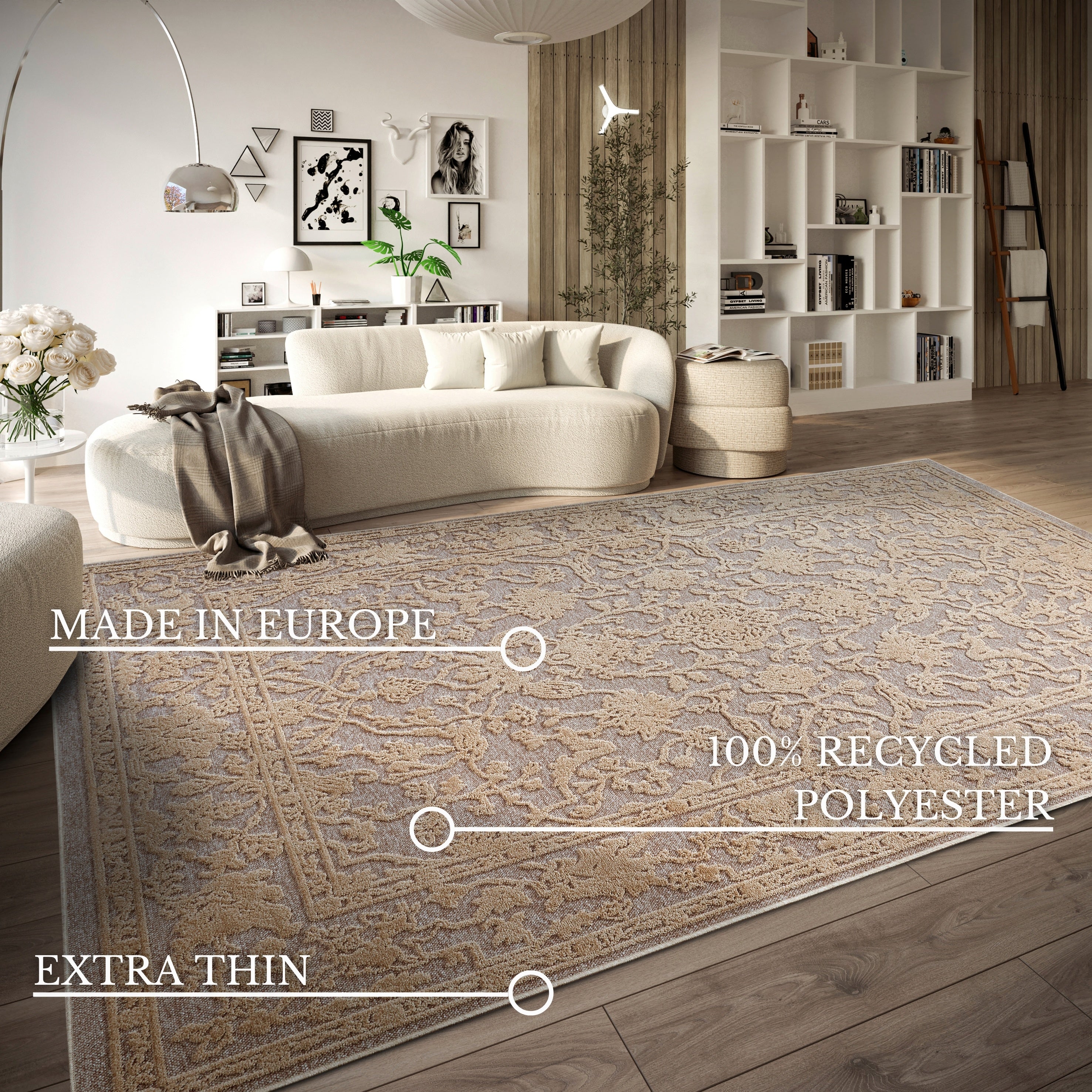 VILLEROY &amp; BOCH 106149 HÖG-LÅG Luggmatta, AMBROISE NATURGRÅ-BEIGE