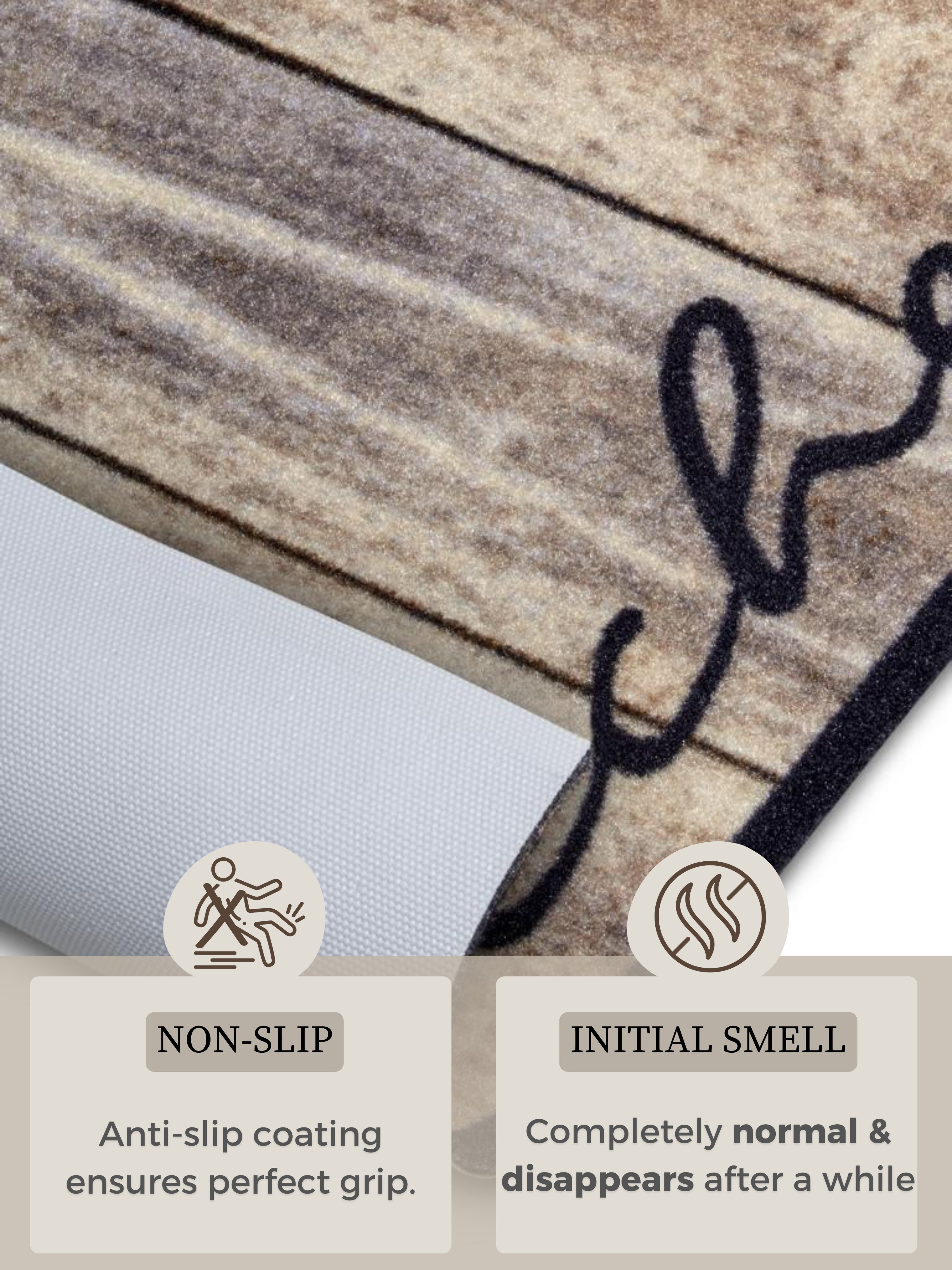 HANSE HOME COOK&amp;CLEAN TVÄTTBARA KÖKMATTOR, 105390 SVART-VIT TAUPE-BRUN