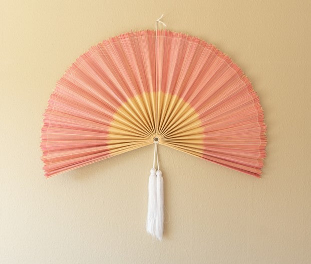 SENSU, HANDGJORD BAMBUSVÄGGFLÄKT - SVART NATURMIX