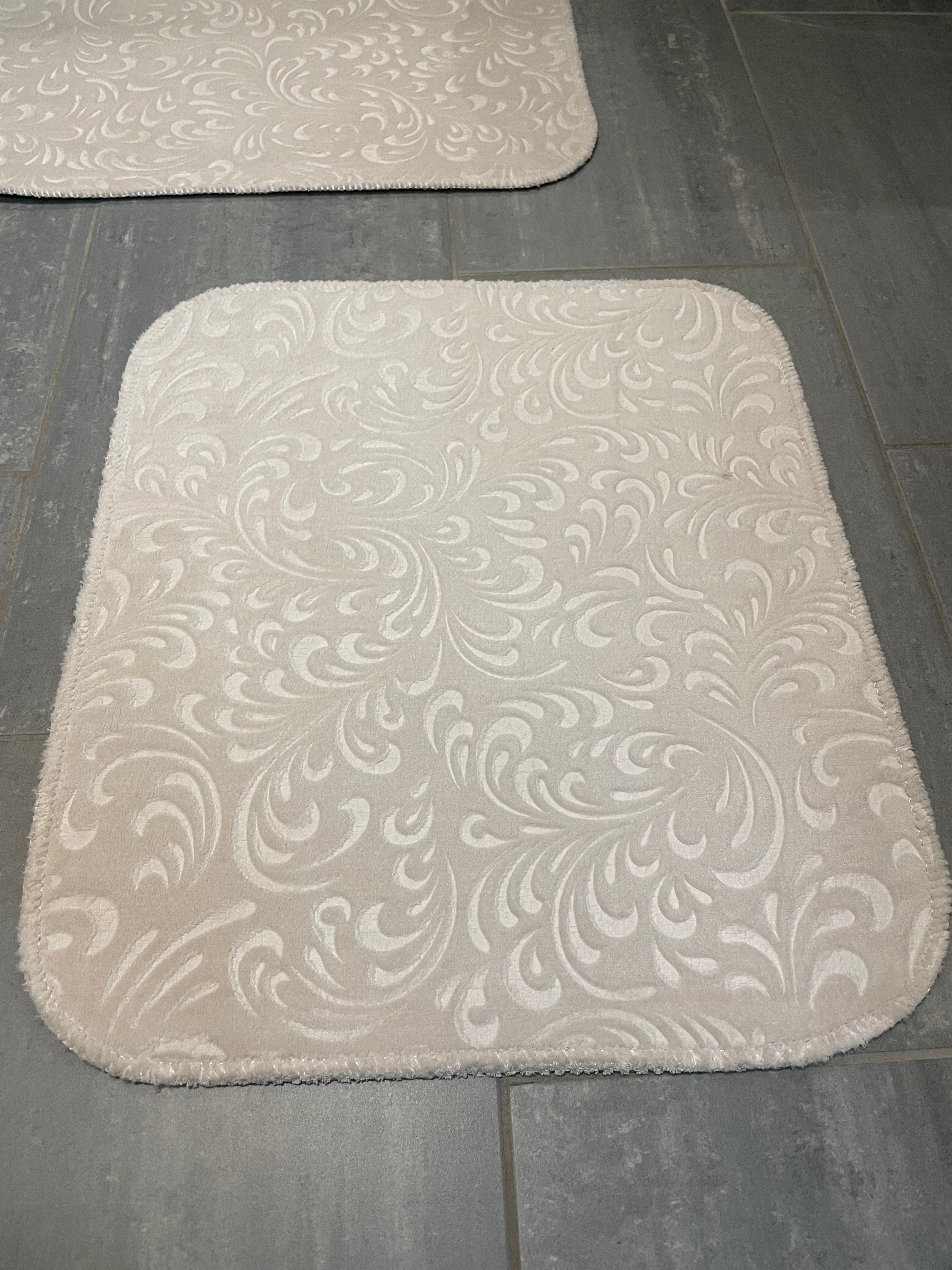 Badrumsmatta set 2 delar/set ALMINA 0961 CREAM